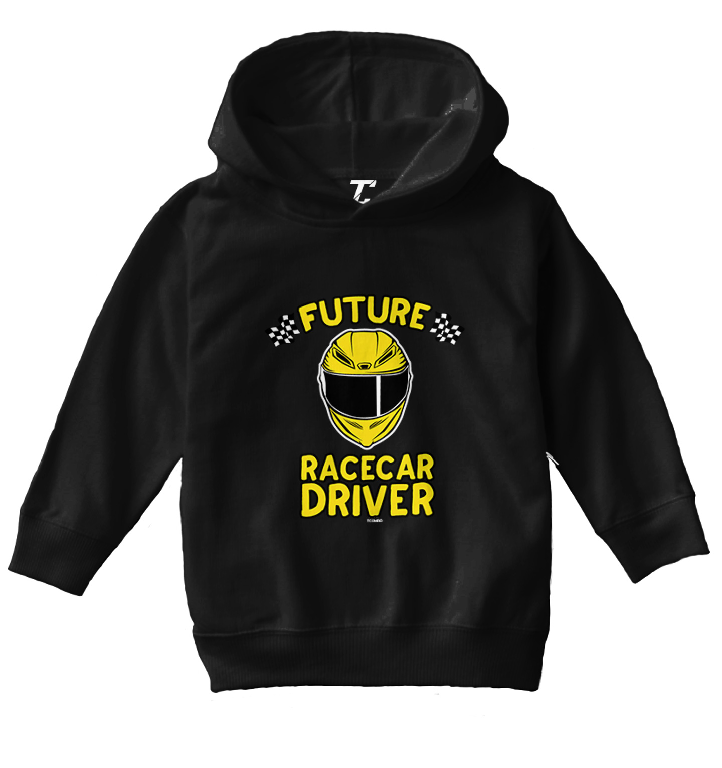 Future Racecar Driver - Fast Car Lover Checkered Flag Toddler/Youth Hoodie - Picture 2 of 12
