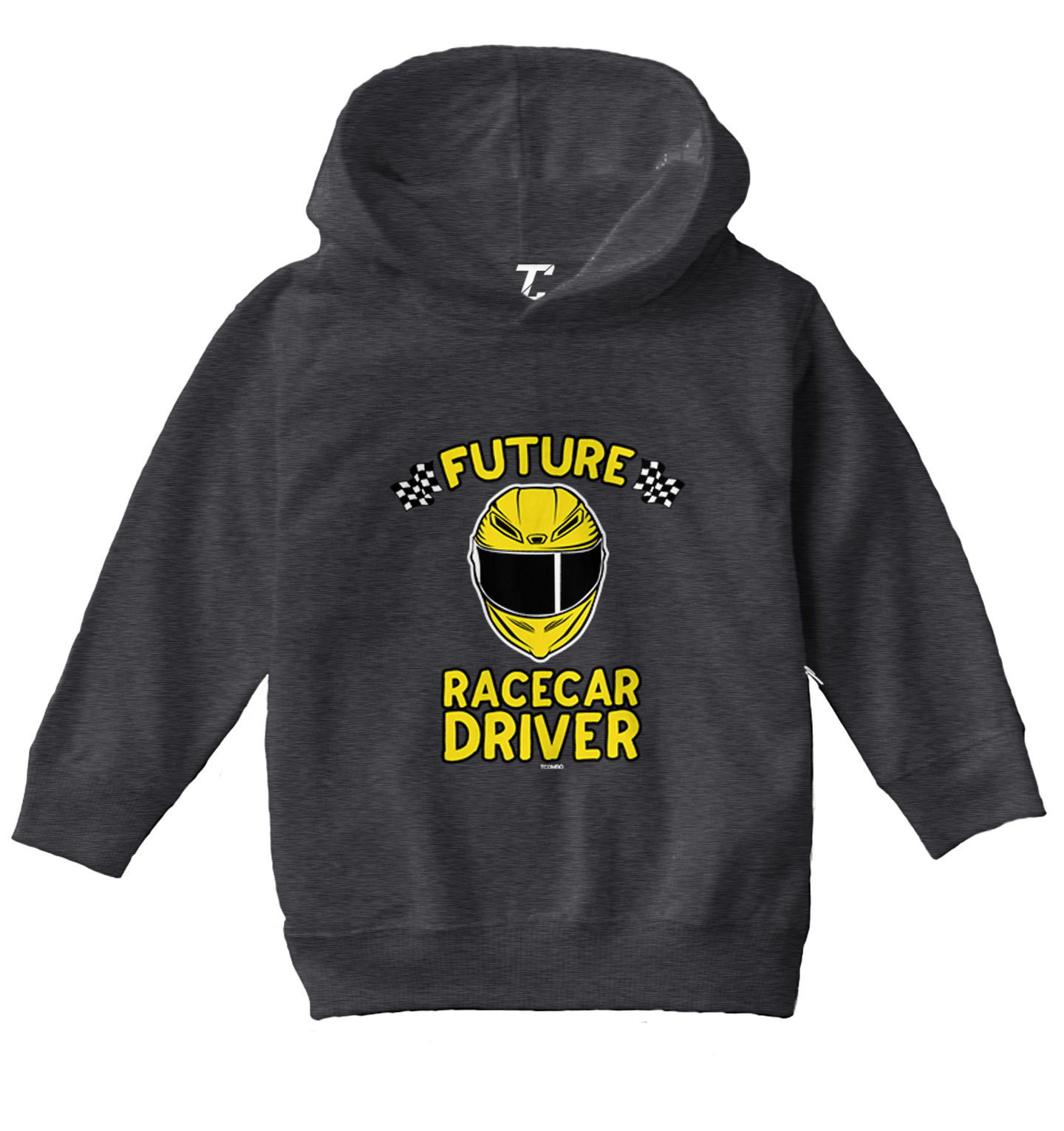 Future Racecar Driver - Fast Car Lover Checkered Flag Toddler/Youth Hoodie - Picture 3 of 12
