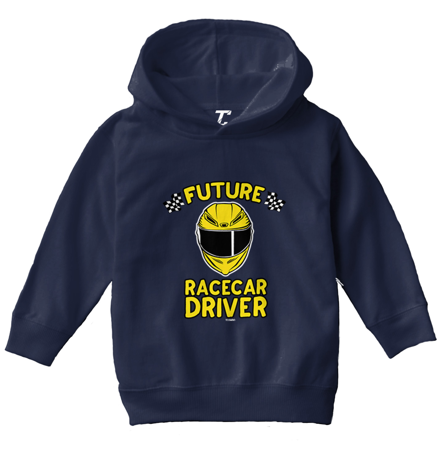 Future Racecar Driver - Fast Car Lover Checkered Flag Toddler/Youth Hoodie - Picture 7 of 12