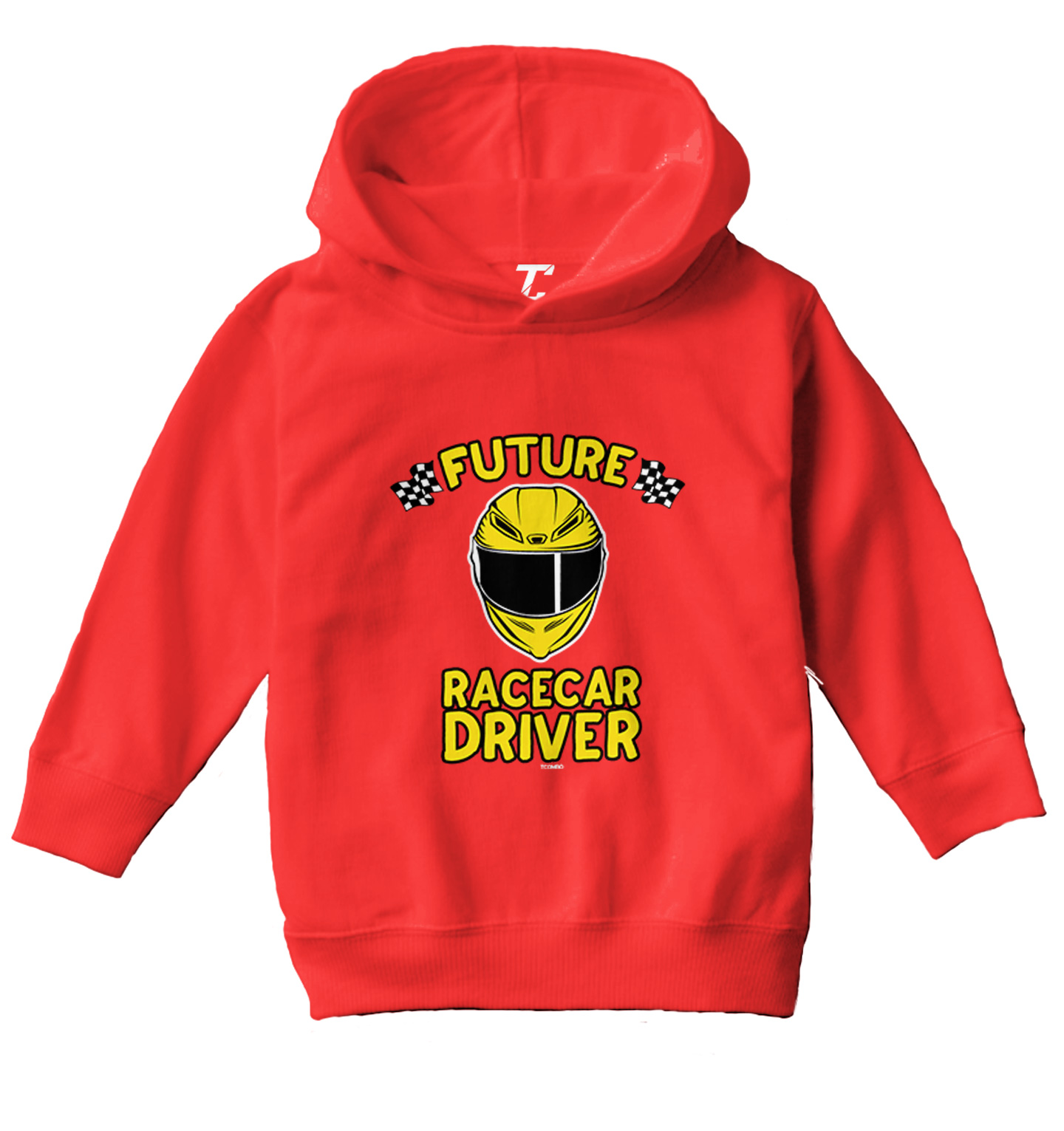 Future Racecar Driver - Fast Car Lover Checkered Flag Toddler/Youth Hoodie - Picture 10 of 12