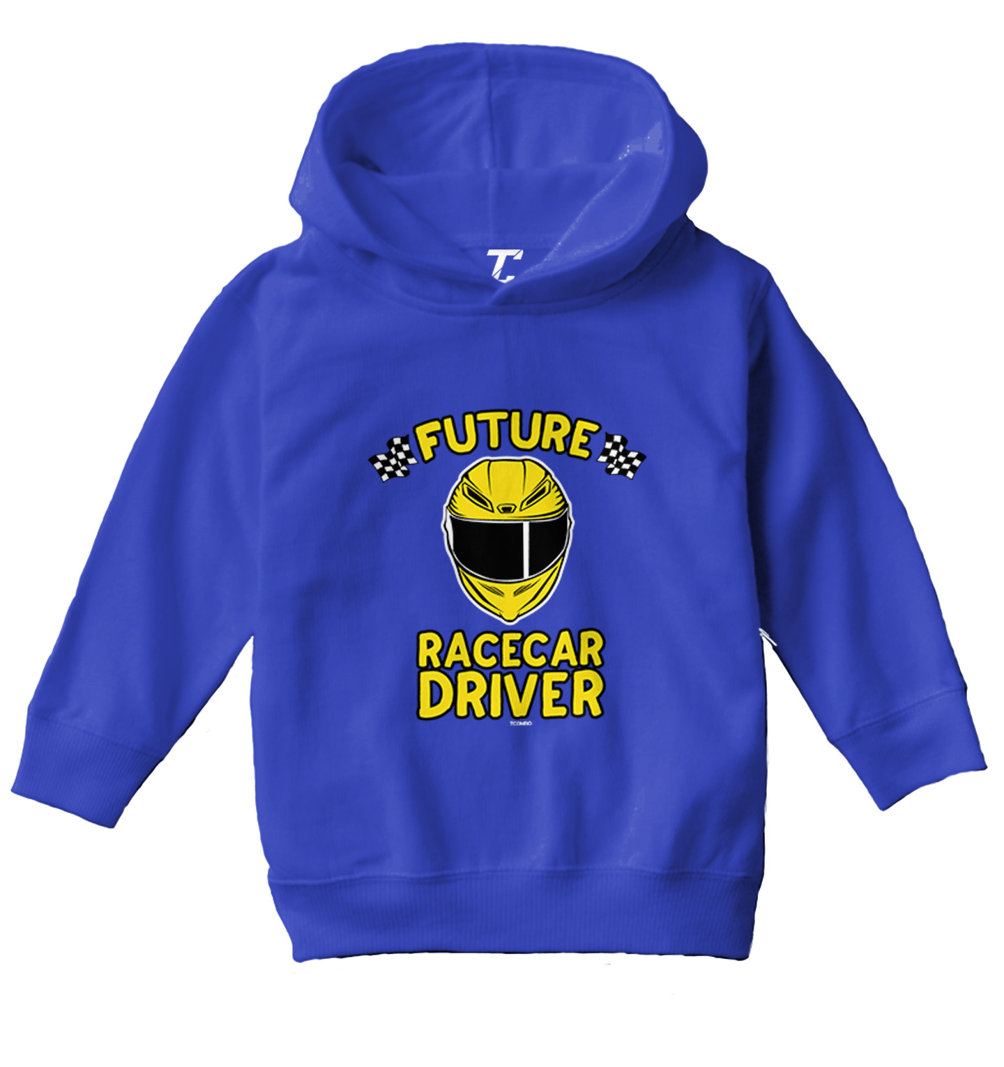Future Racecar Driver - Fast Car Lover Checkered Flag Toddler/Youth Hoodie - Picture 11 of 12