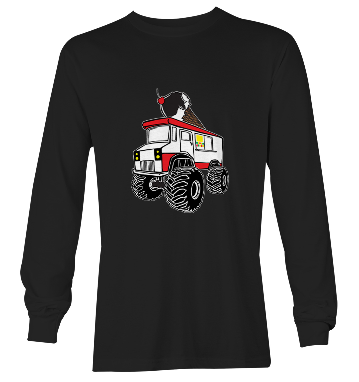 Ice Cream Monster Truck - Awesome Driver Cone Cherry Youth T-Shirt - Picture 13 of 20