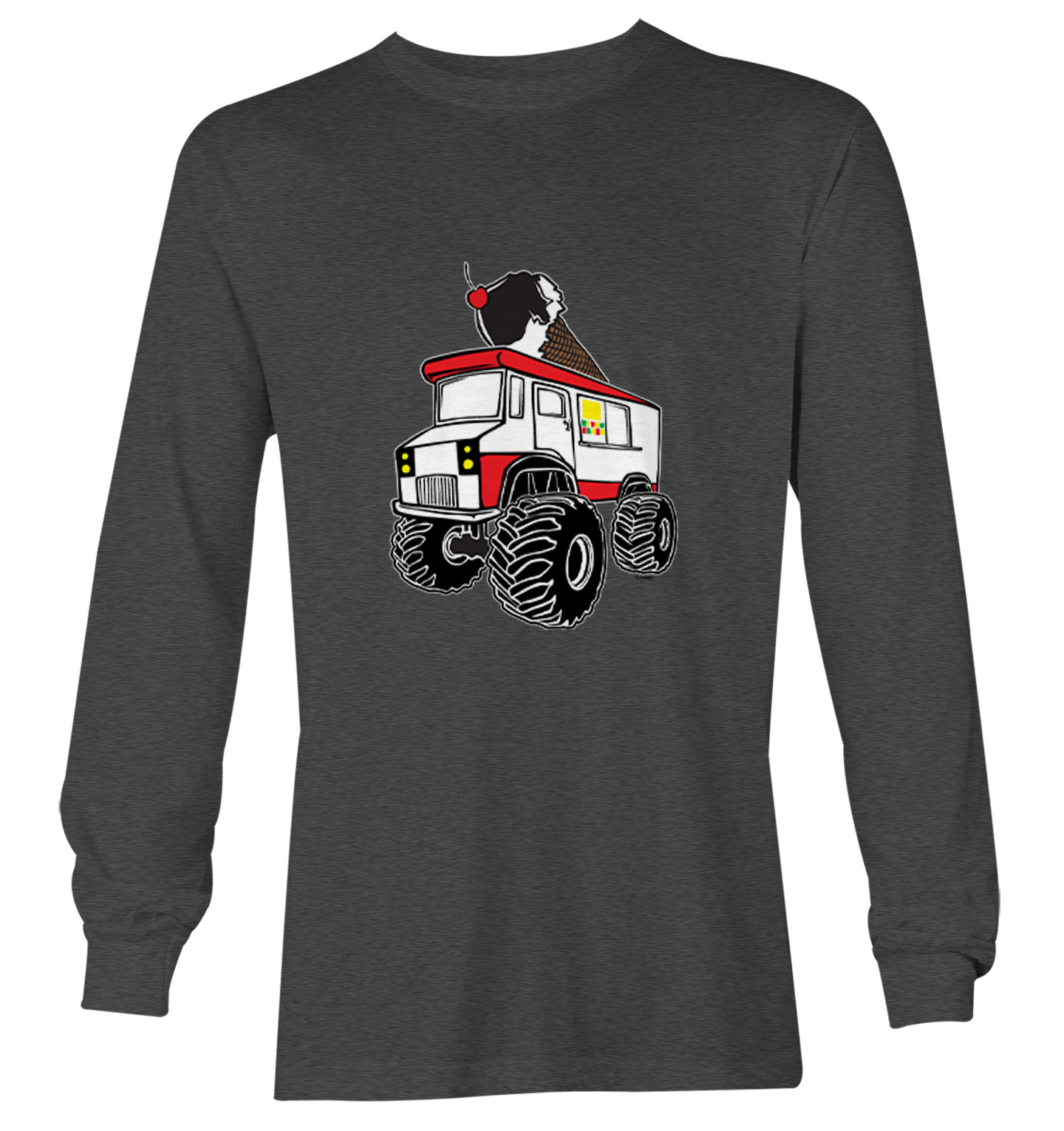 Ice Cream Monster Truck - Awesome Driver Cone Cherry Youth T-Shirt - Picture 14 of 20
