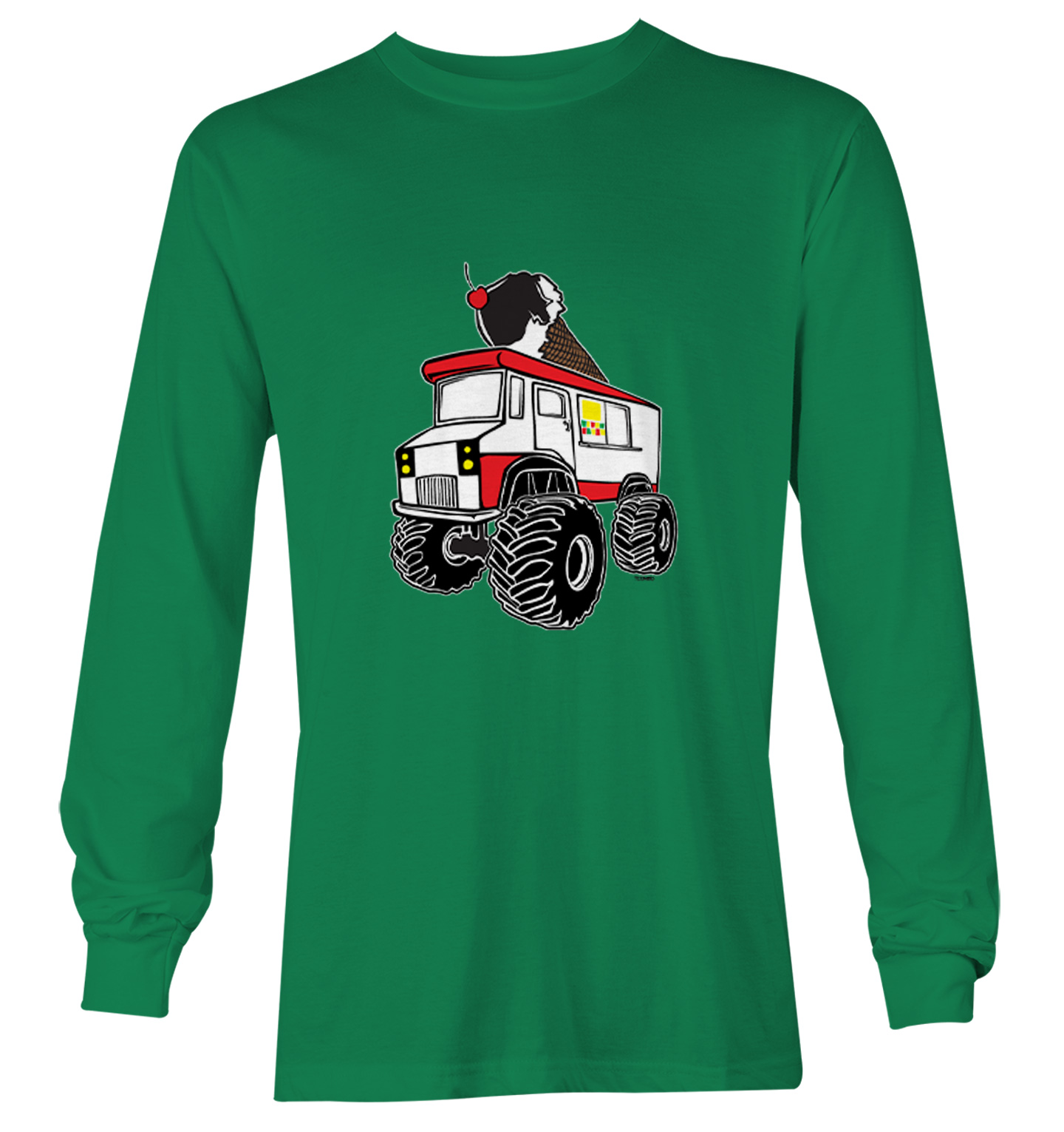 Ice Cream Monster Truck - Awesome Driver Cone Cherry Youth T-Shirt - Picture 15 of 20