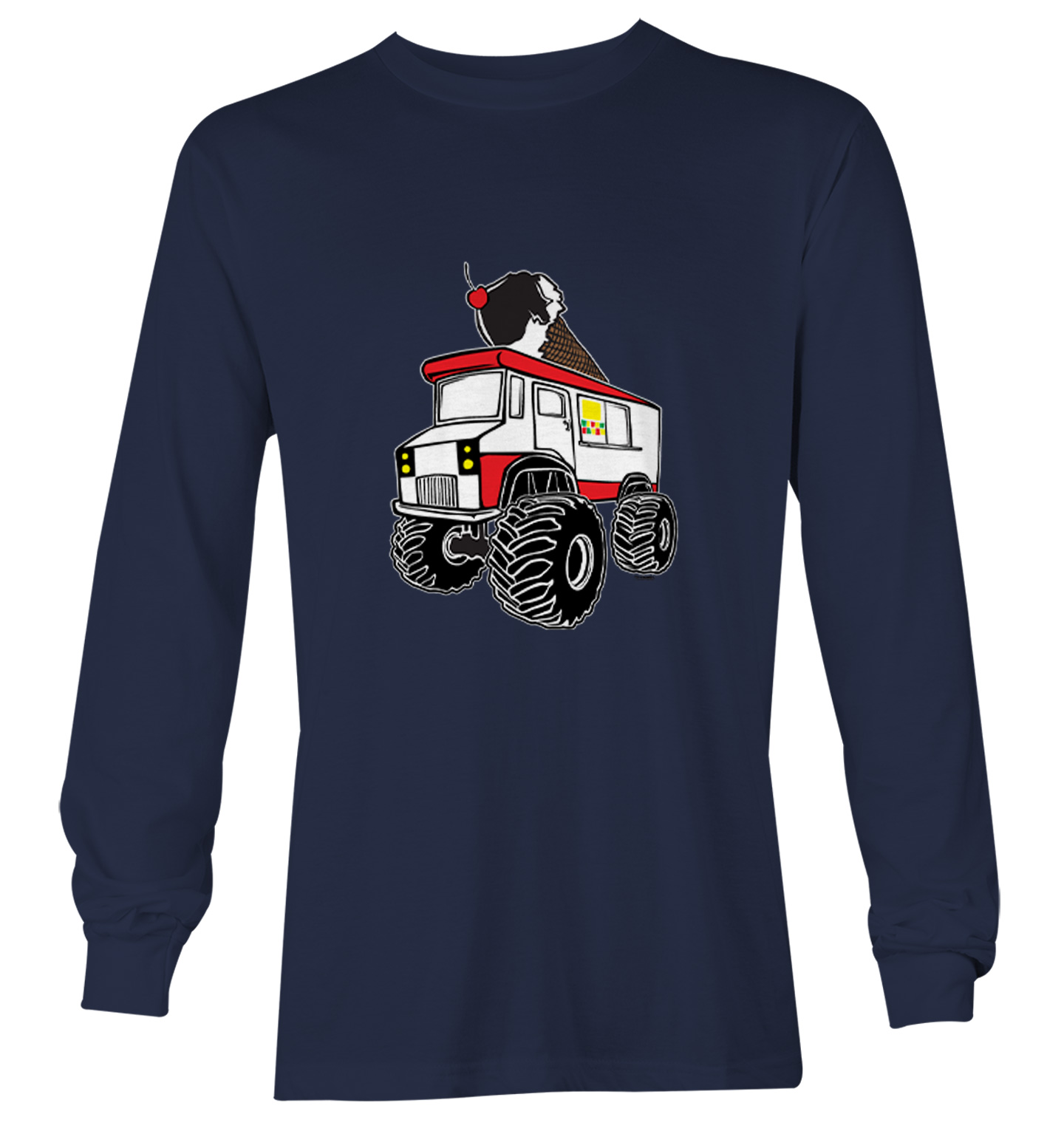 Ice Cream Monster Truck - Awesome Driver Cone Cherry Youth T-Shirt - Picture 17 of 20