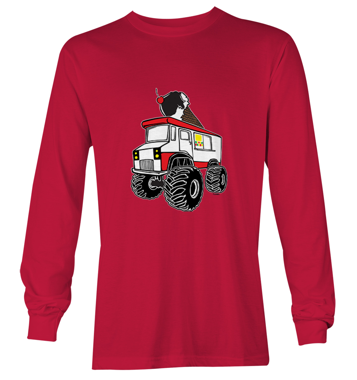 Ice Cream Monster Truck - Awesome Driver Cone Cherry Youth T-Shirt - Picture 19 of 20
