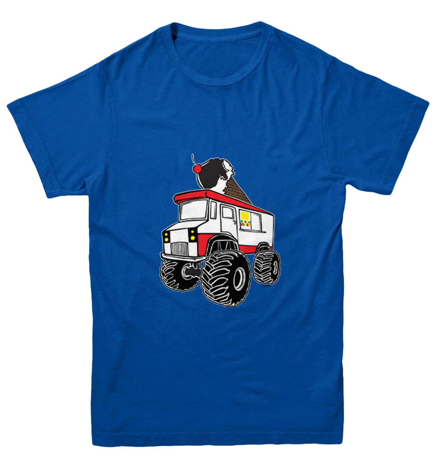 Ice Cream Monster Truck - Awesome Driver Cone Cherry Youth T-Shirt - Picture 12 of 20