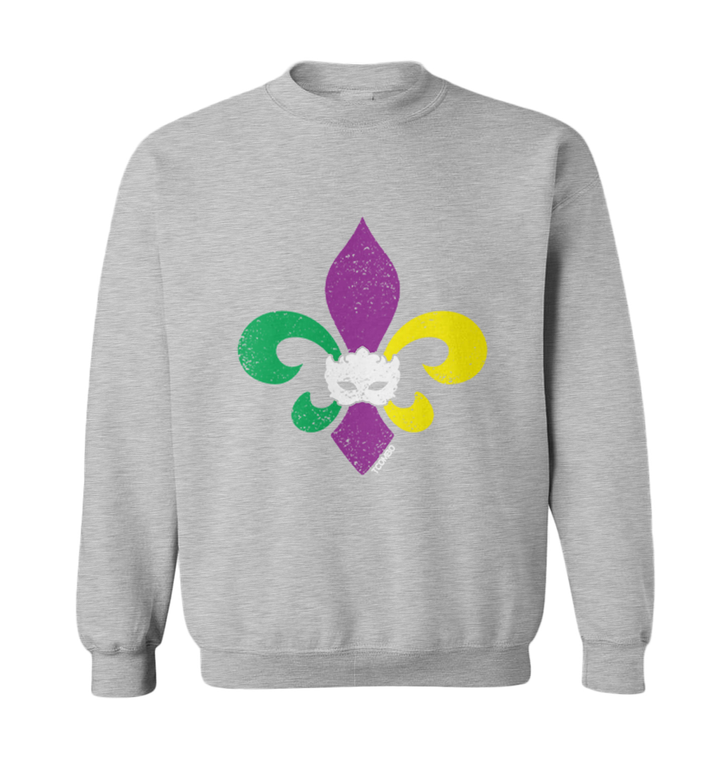 Fleur De Lis - Mardi Gras Mask Festive Parade NOLA Toddler Crewneck Sweater - Picture 4 of 8