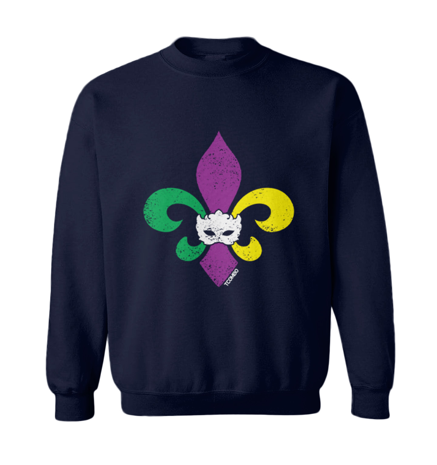 Fleur De Lis - Mardi Gras Mask Festive Parade NOLA Toddler Crewneck Sweater - Picture 5 of 8