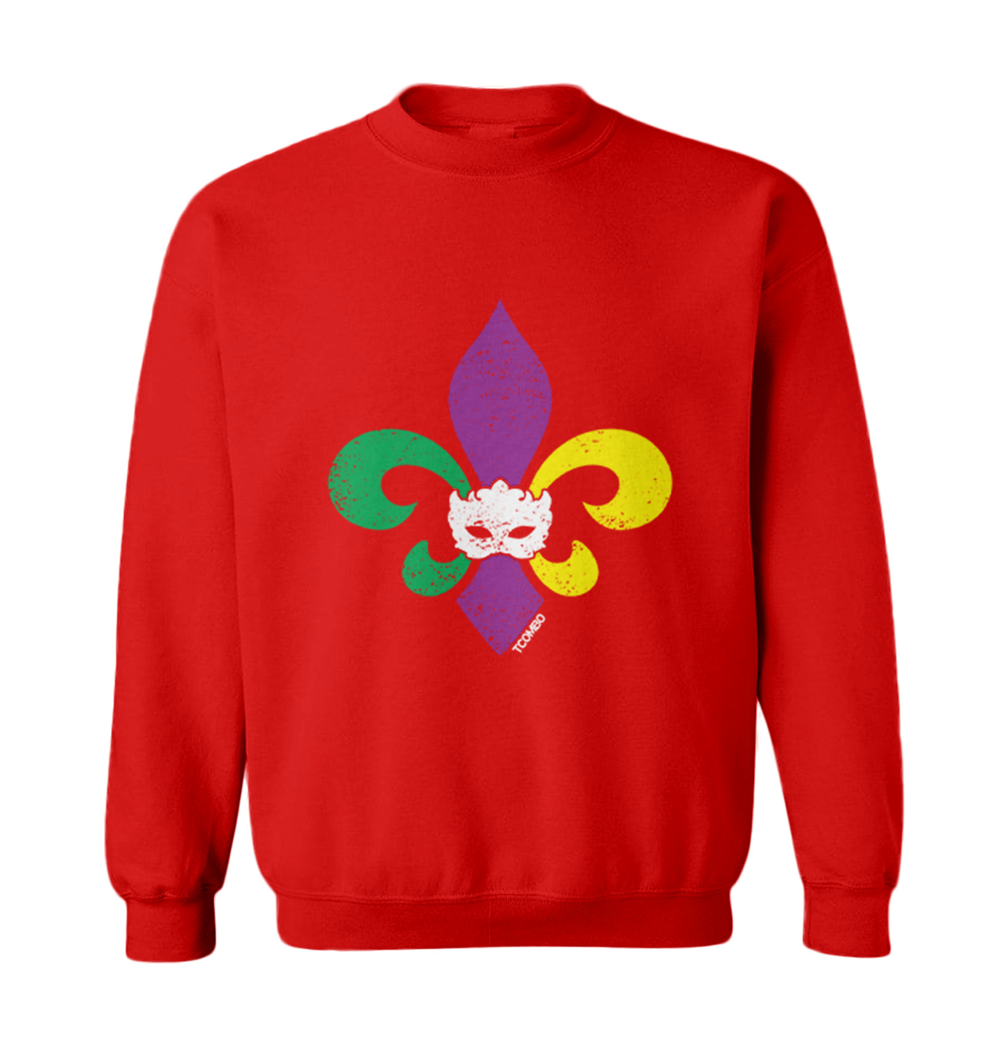 Fleur De Lis - Mardi Gras Mask Festive Parade NOLA Toddler Crewneck Sweater - Picture 7 of 8