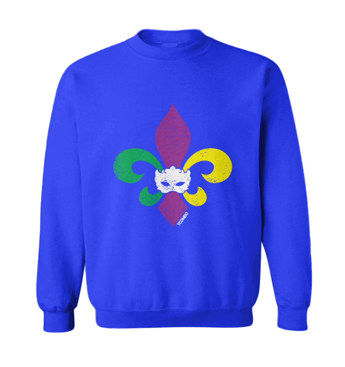 Fleur De Lis - Mardi Gras Mask Festive Parade NOLA Toddler Crewneck Sweater - Picture 8 of 8