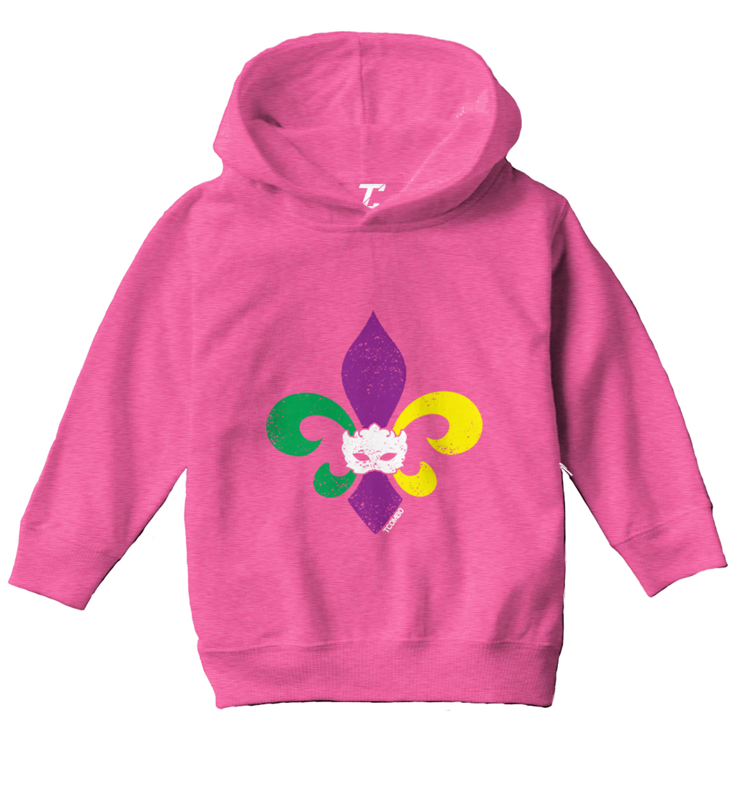 Fleur De Lis - Mardi Gras Mask Festive Parade NOLA Toddler/Youth Hoodie - Picture 4 of 12