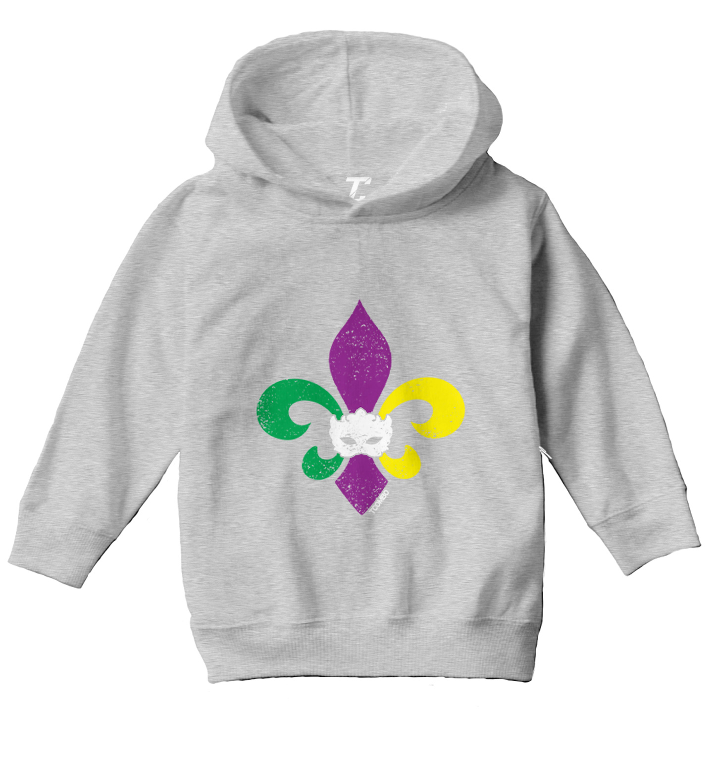 Fleur De Lis - Mardi Gras Mask Festive Parade NOLA Toddler/Youth Hoodie - Picture 6 of 12