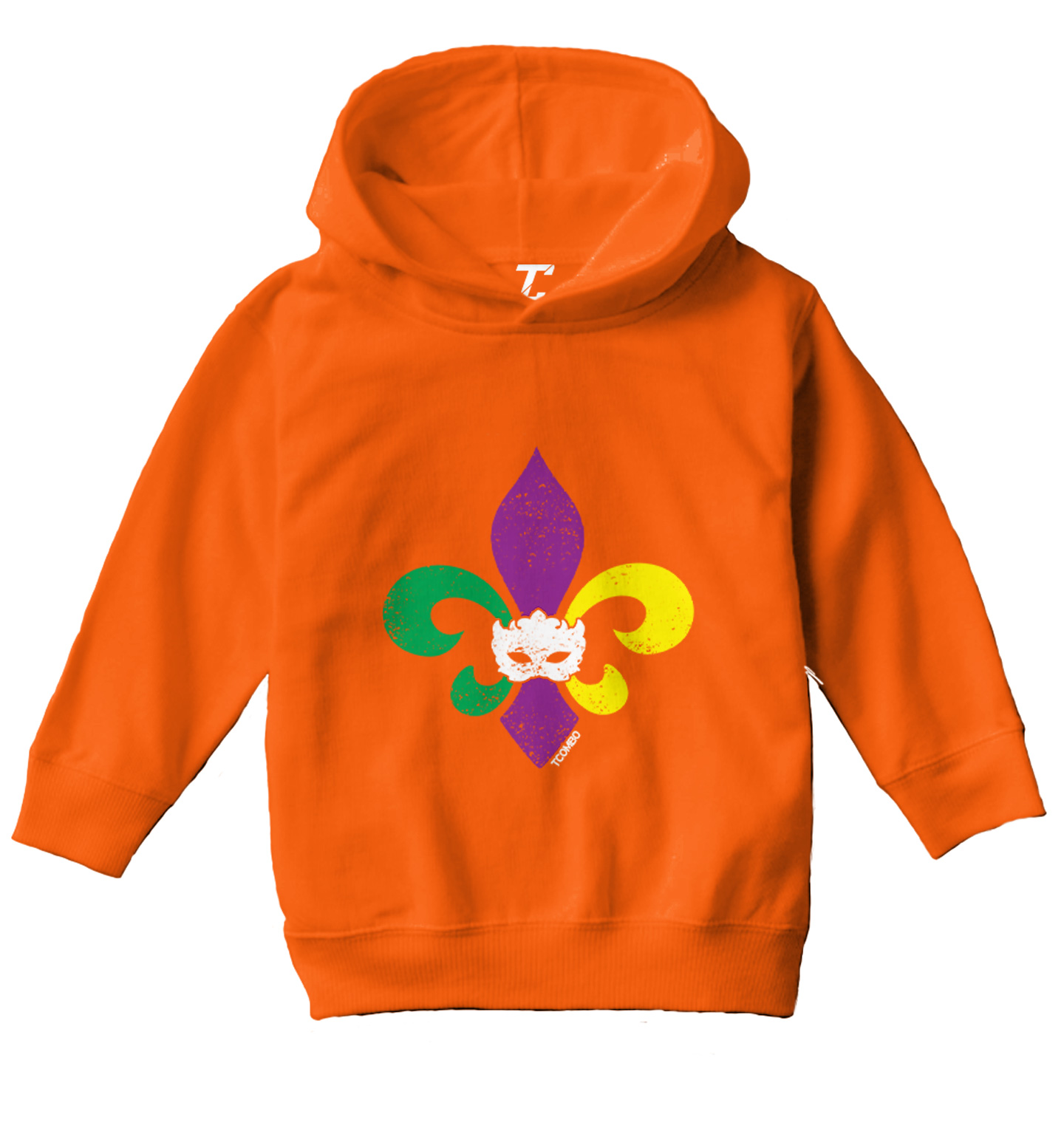 Fleur De Lis - Mardi Gras Mask Festive Parade NOLA Toddler/Youth Hoodie - Picture 8 of 12