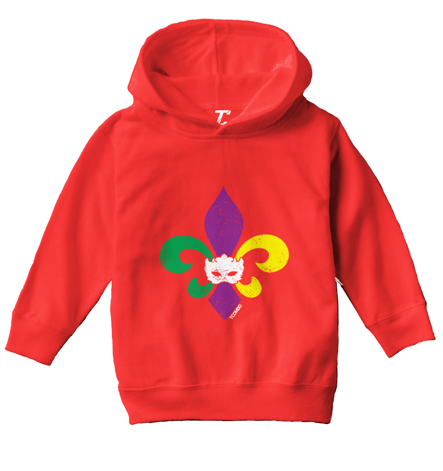 Fleur De Lis - Mardi Gras Mask Festive Parade NOLA Toddler/Youth Hoodie - Picture 10 of 12