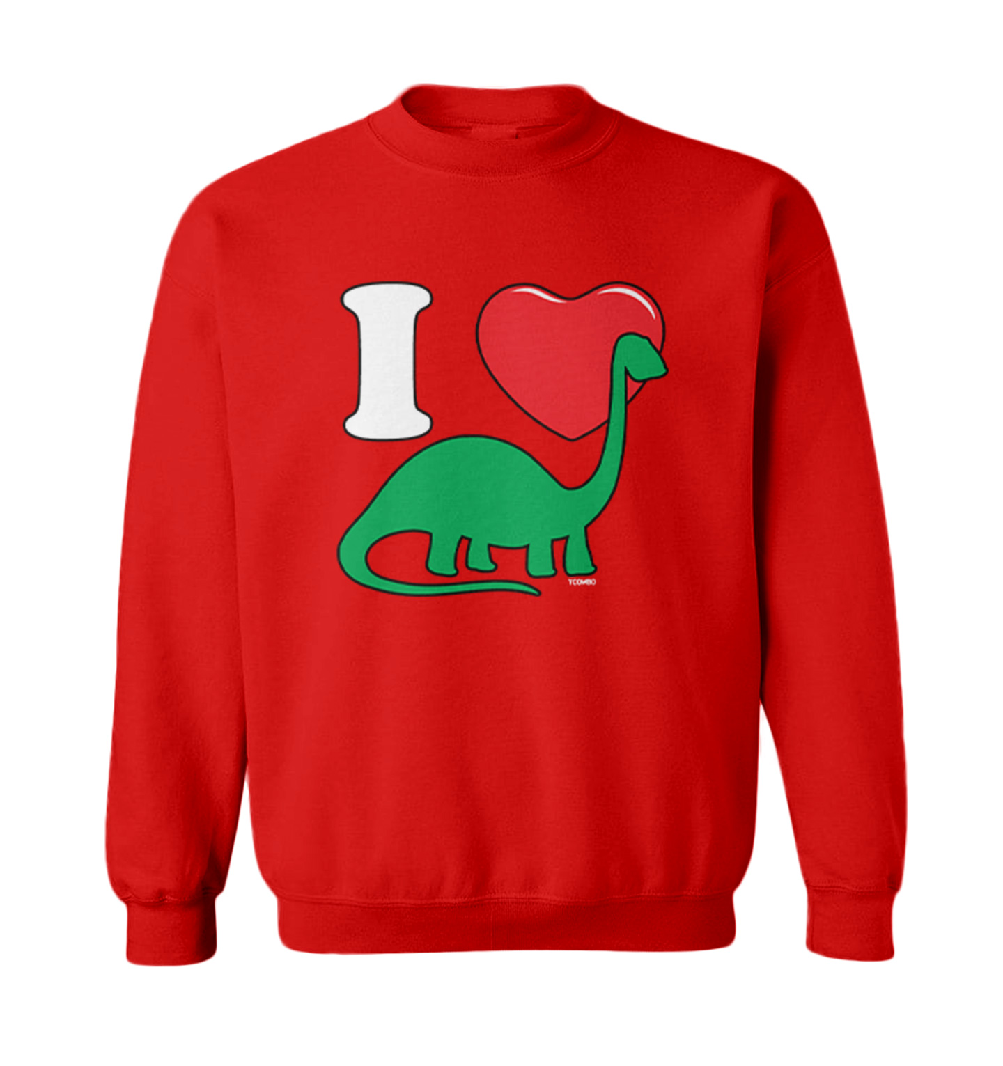 I Love Dinosaurs - Brachiosaurus Dino Heart Toddler Crewneck Sweater - Picture 7 of 8
