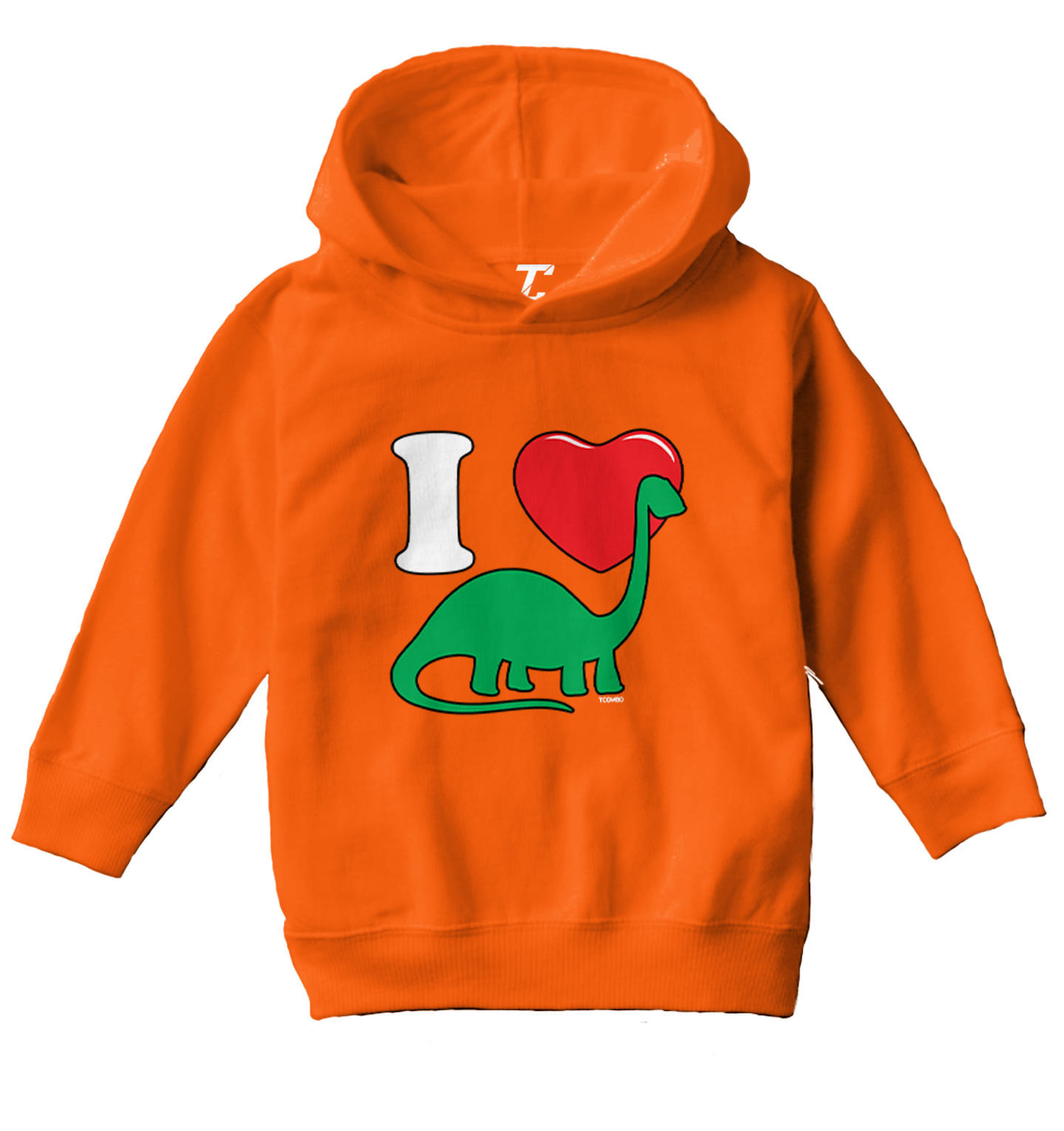I Love Dinosaurs - Brachiosaurus Dino Heart Toddler/Youth Hoodie - Picture 8 of 12