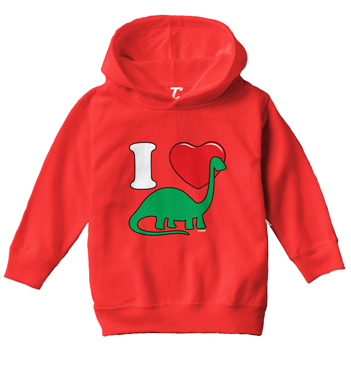 I Love Dinosaurs - Brachiosaurus Dino Heart Toddler/Youth Hoodie - Picture 10 of 12
