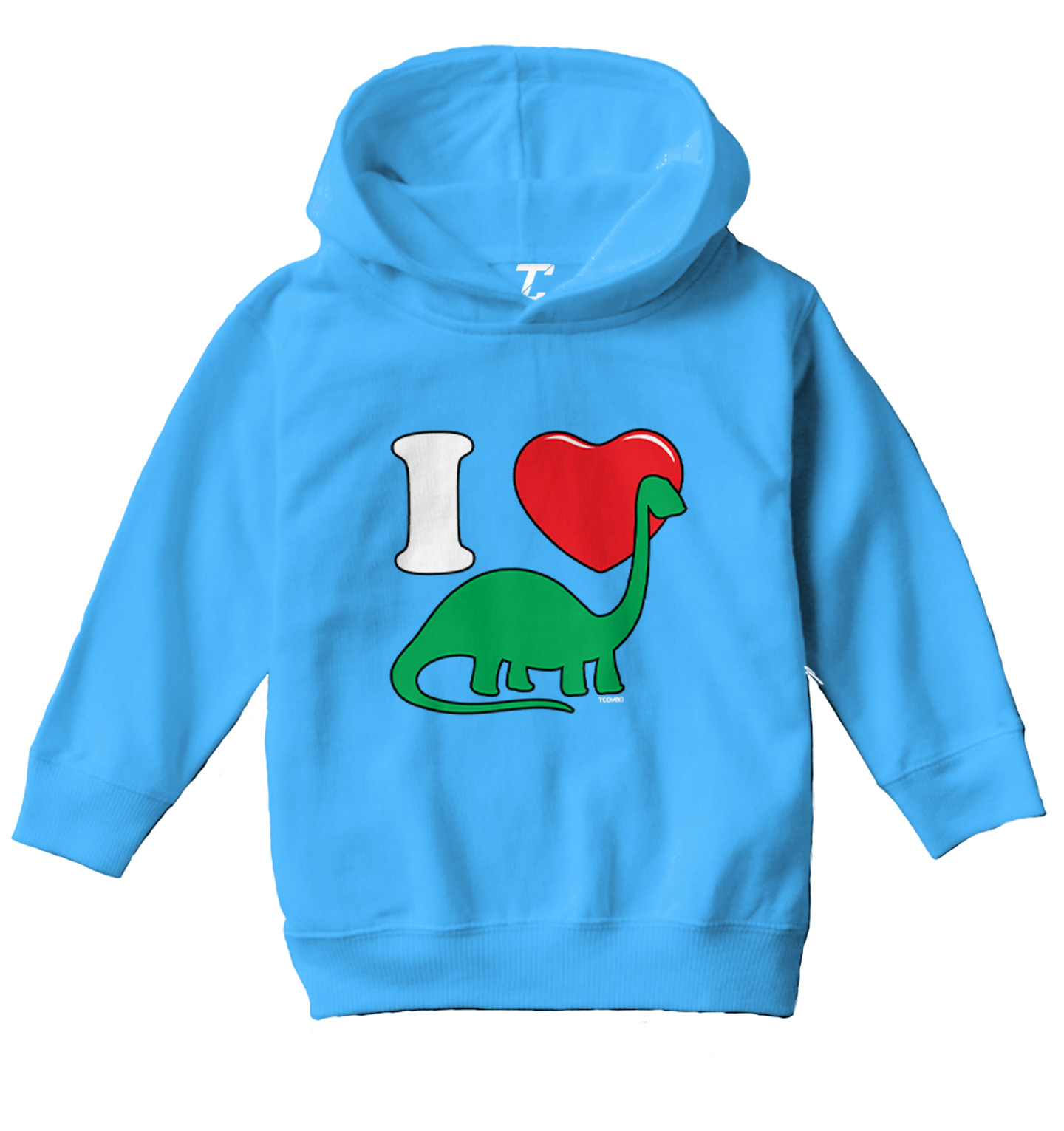 I Love Dinosaurs - Brachiosaurus Dino Heart Toddler/Youth Hoodie - Picture 12 of 12