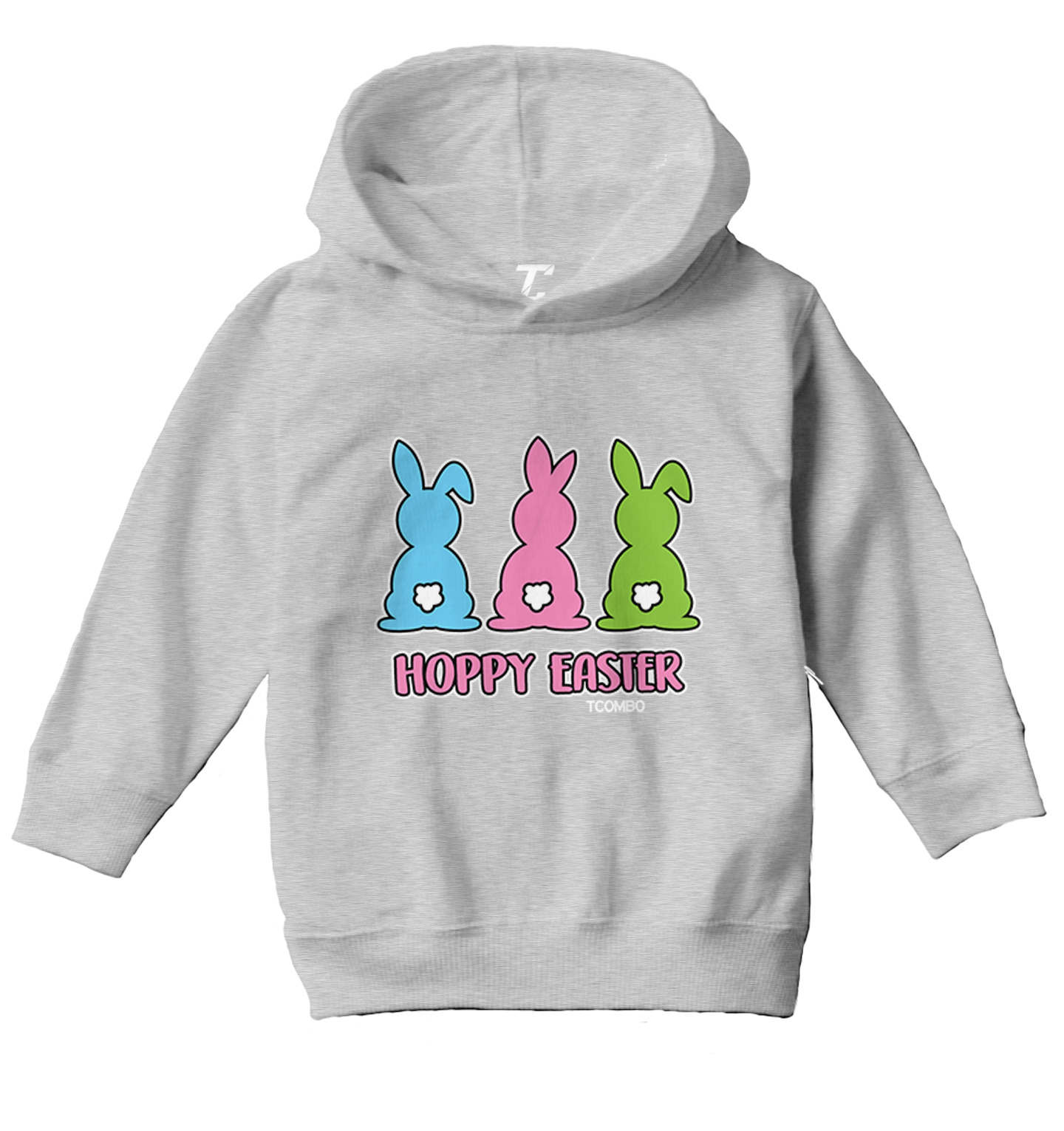 Hoppy Easter - Happy Bunny Rabbit Cottontail Holiday Toddler/Youth Hoodie - Picture 6 of 12