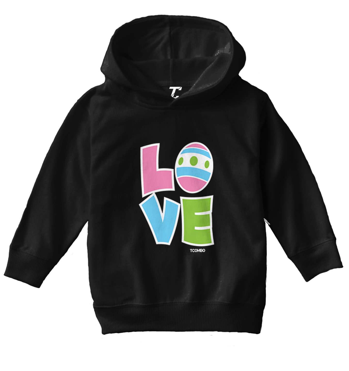 Love Easter Egg - Happy Bunny Rabbit Cute Holiday Toddler/Youth Hoodie - Picture 2 of 12