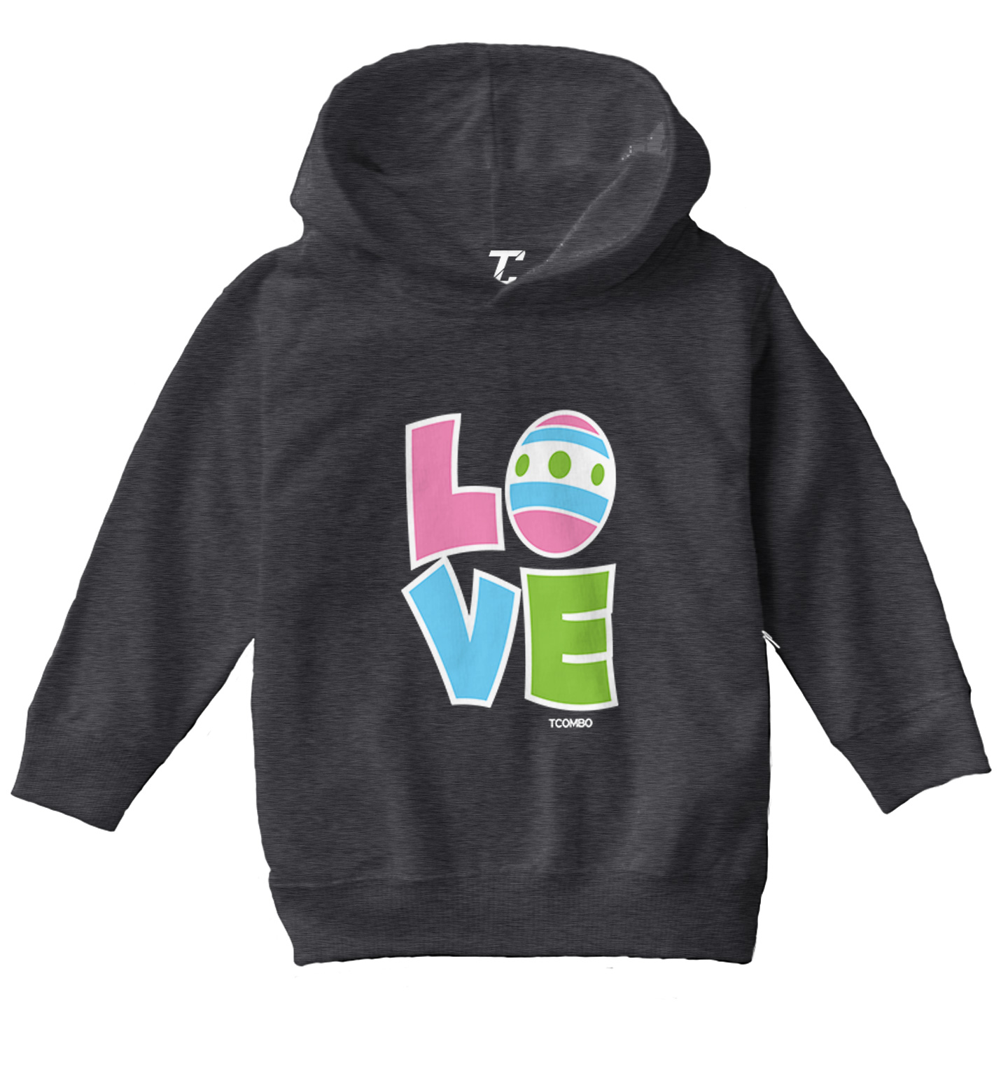 Love Easter Egg - Happy Bunny Rabbit Cute Holiday Toddler/Youth Hoodie - Picture 3 of 12