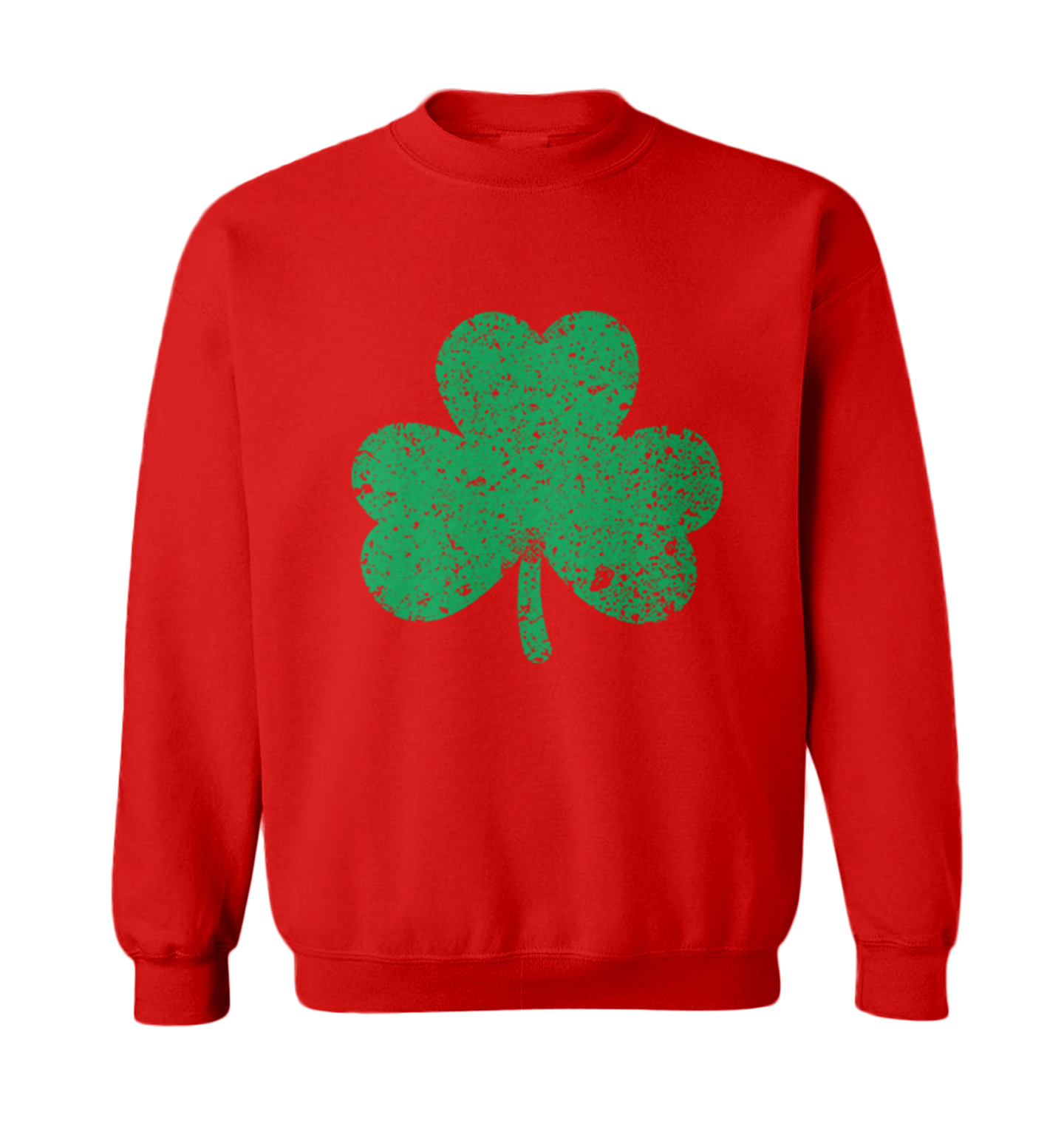 Distressed Green Shamrock - St. Patrick's Day Irish Toddler Crewneck Sweater - Picture 7 of 8