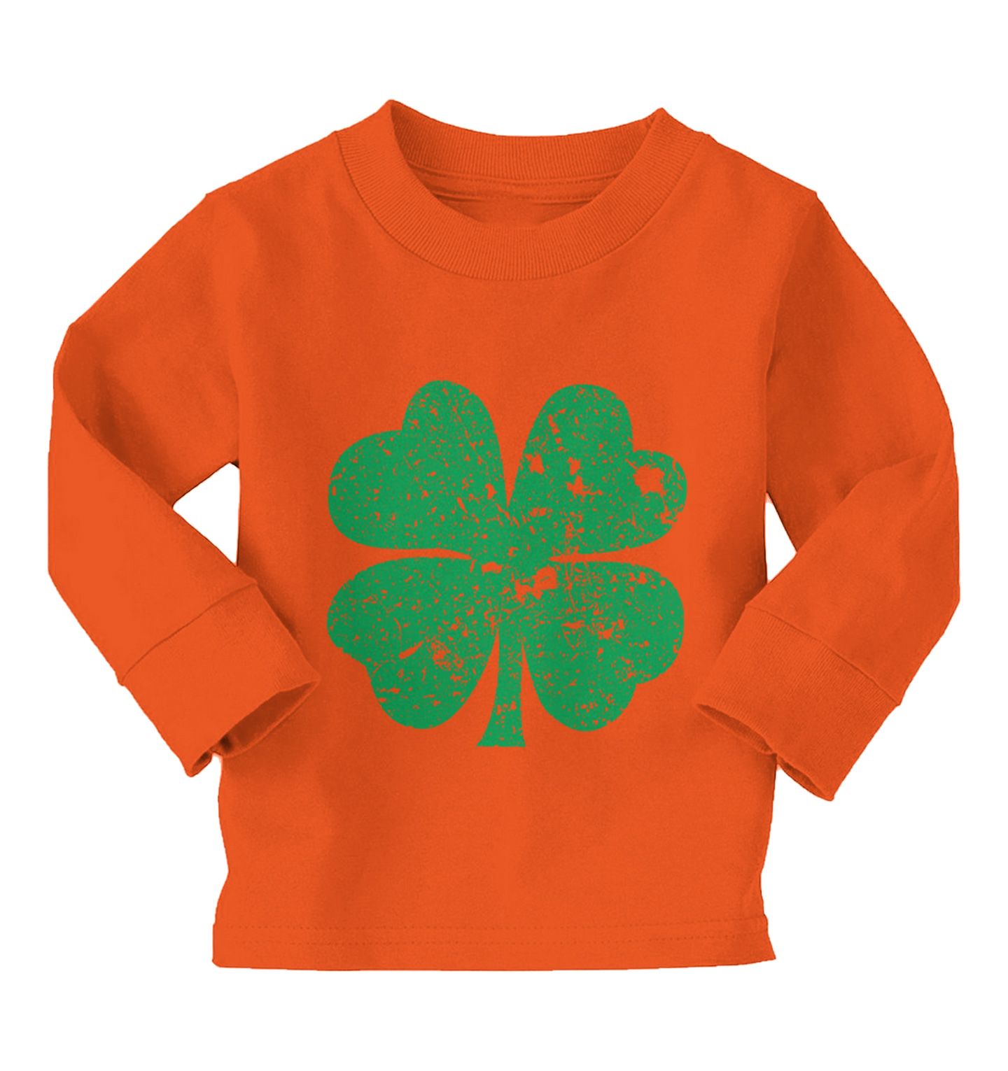 Distressed Green Four Leaf Clover - St. Patrick's Day Kids T