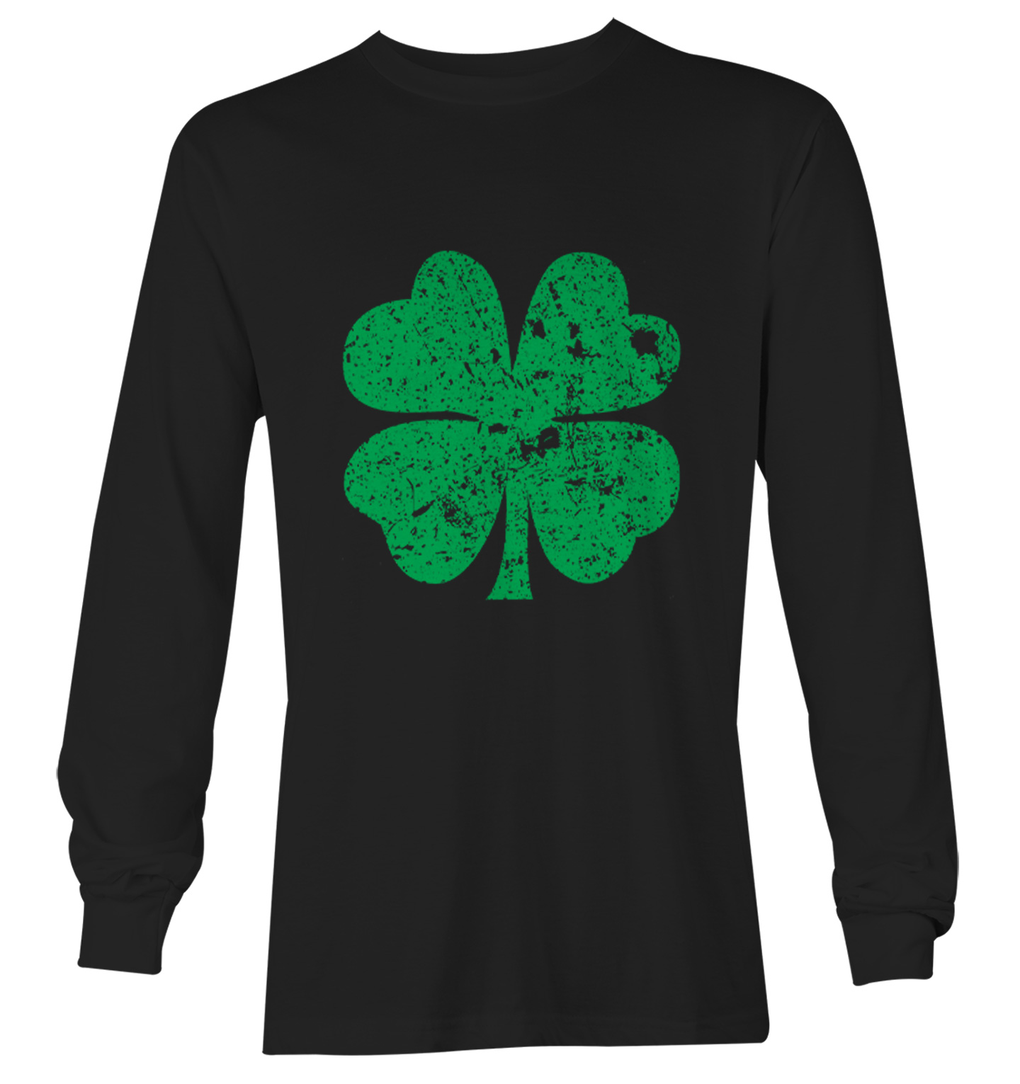 Distressed Green Four Leaf Clover - St. Patrick's Day Youth T-Shirt - Picture 13 of 20
