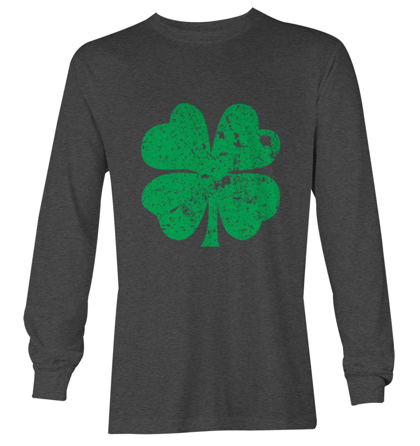 Distressed Green Four Leaf Clover - St. Patrick's Day Youth T-Shirt - Picture 14 of 20