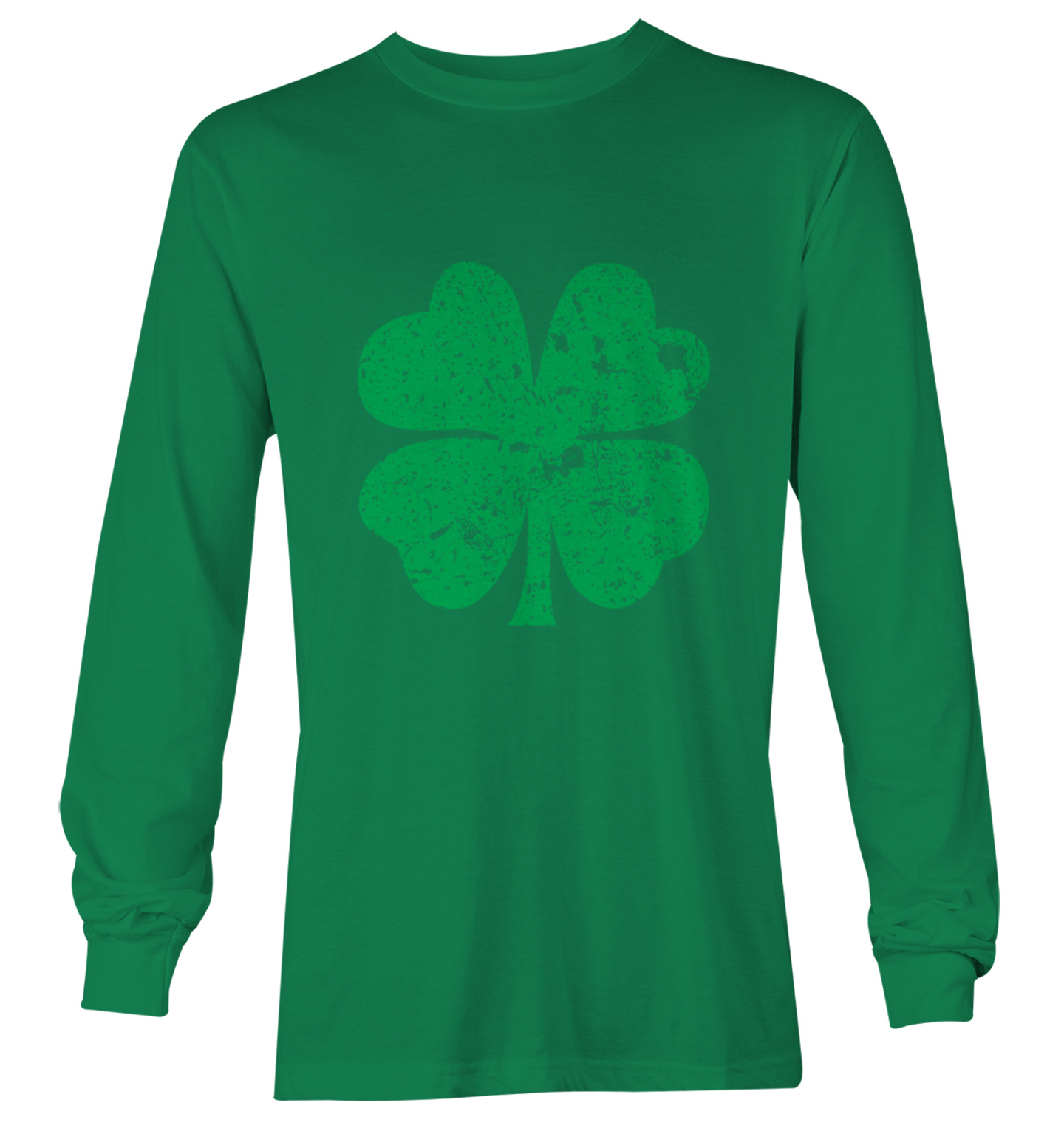 Distressed Green Four Leaf Clover - St. Patrick's Day Youth T-Shirt - Picture 15 of 20