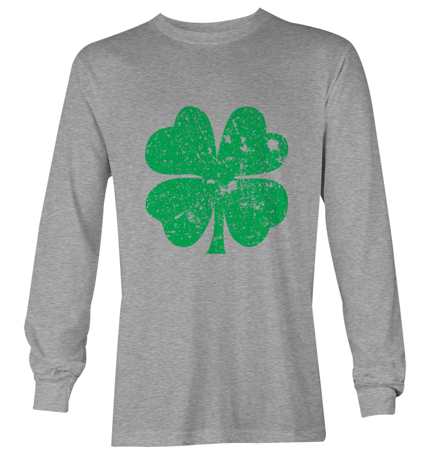 Distressed Green Four Leaf Clover - St. Patrick's Day Youth T-Shirt - Picture 16 of 20