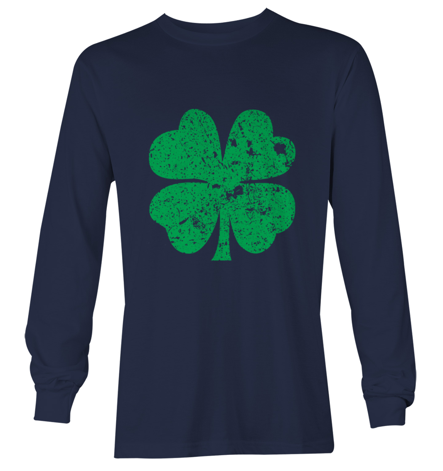 Distressed Green Four Leaf Clover - St. Patrick's Day Youth T-Shirt - Picture 17 of 20