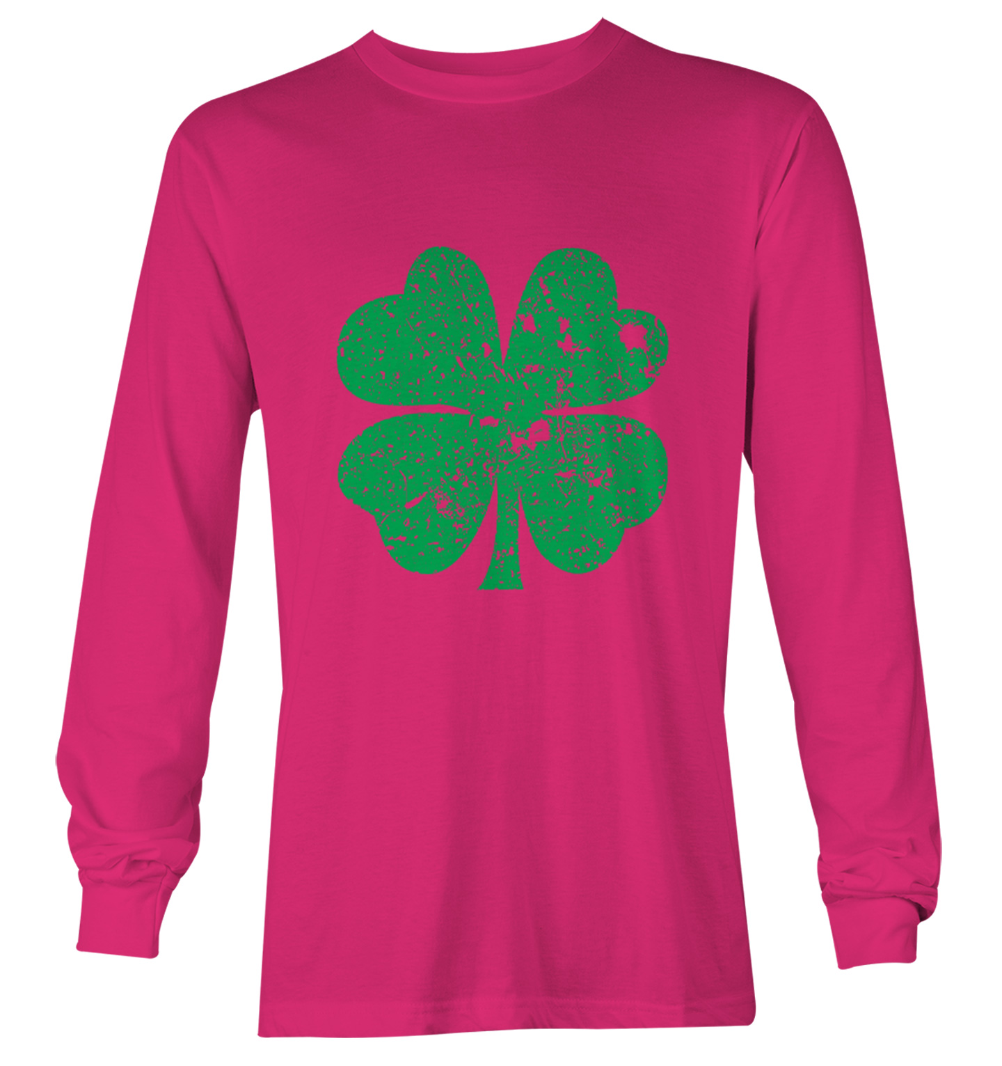 Distressed Green Four Leaf Clover - St. Patrick's Day Youth T-Shirt - Picture 18 of 20