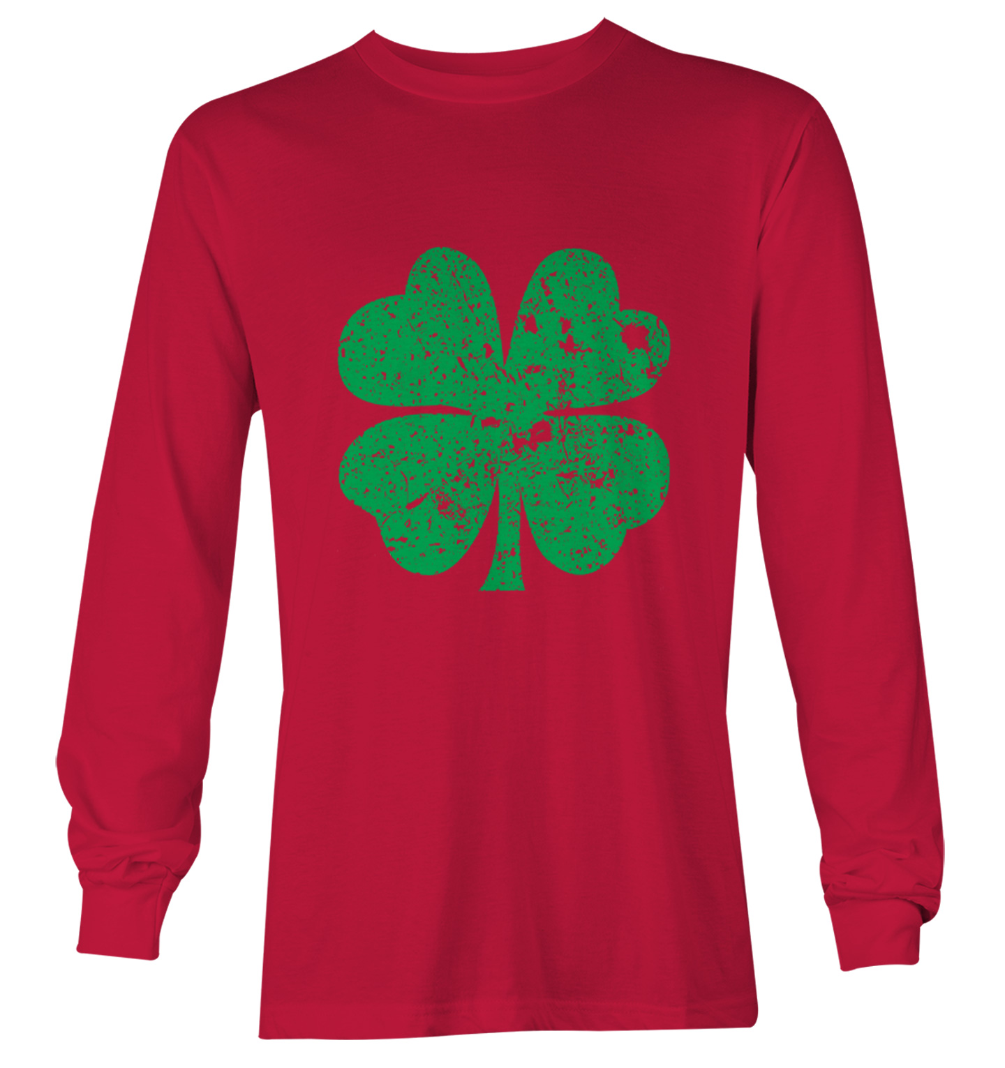 Distressed Green Four Leaf Clover - St. Patrick's Day Youth T-Shirt - Picture 19 of 20