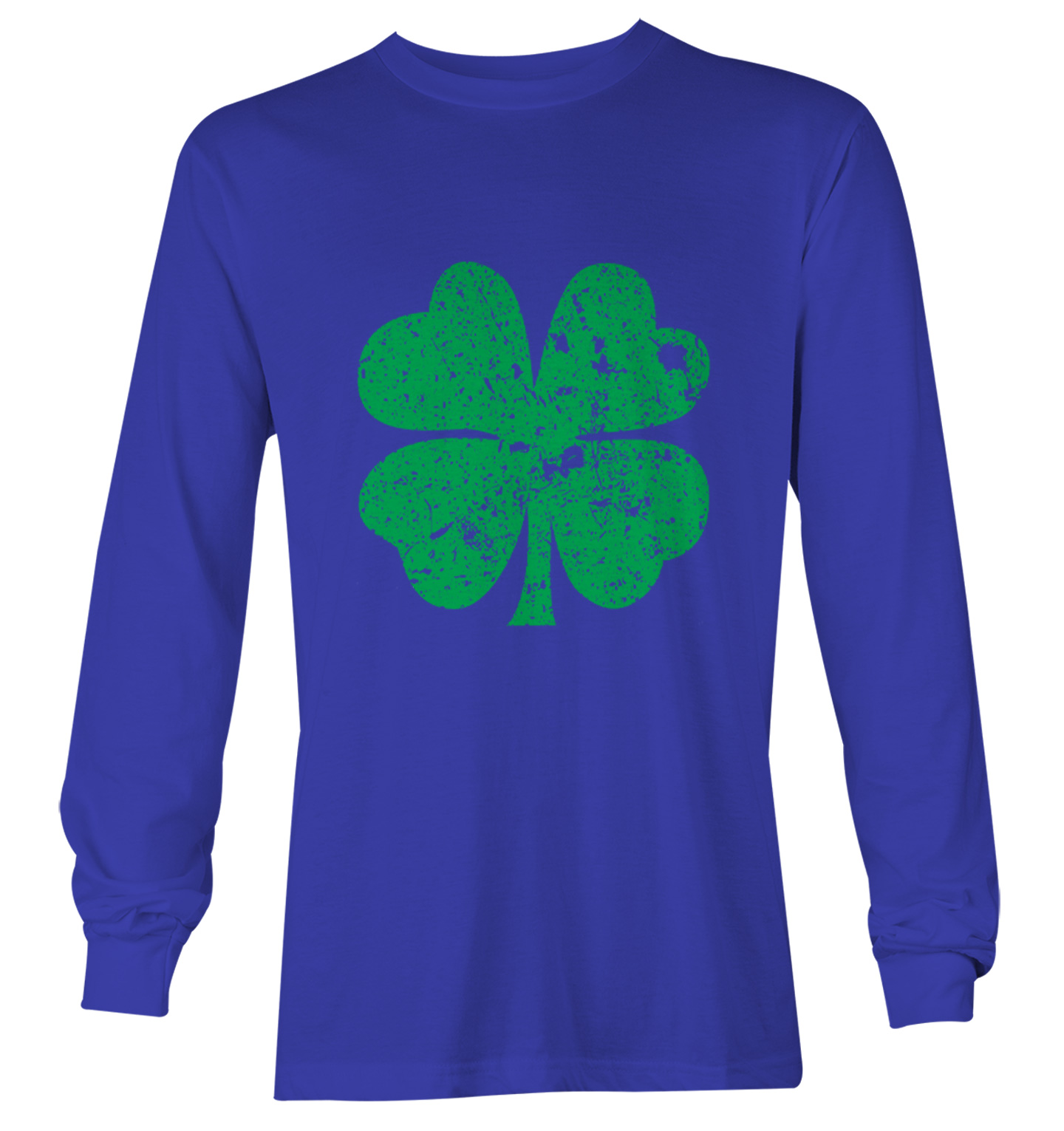 Distressed Green Four Leaf Clover - St. Patrick's Day Youth T-Shirt - Picture 20 of 20