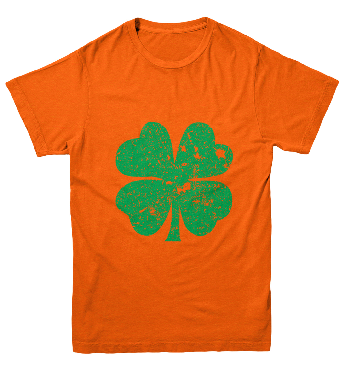 Distressed Green Four Leaf Clover - St. Patrick's Day Youth T-Shirt - Picture 8 of 20