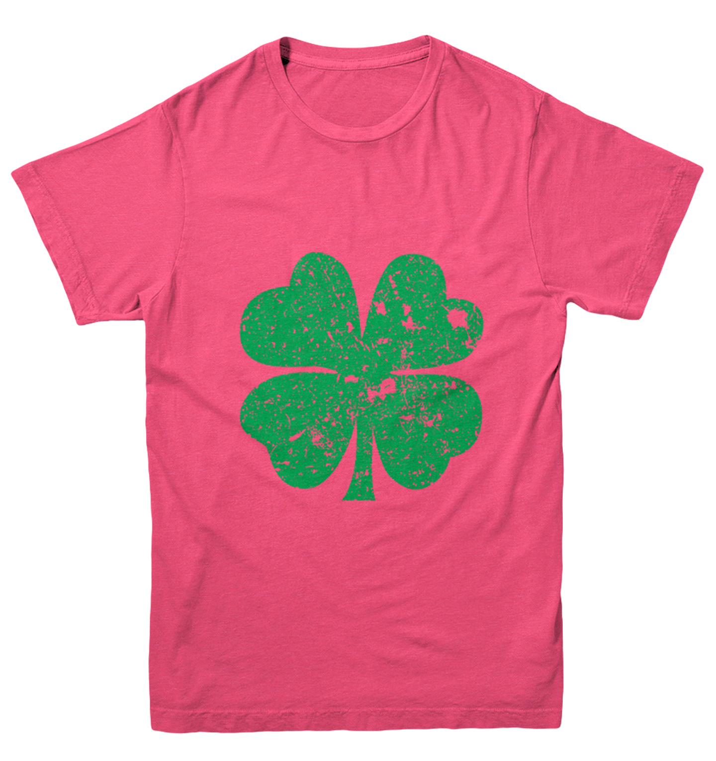 Distressed Green Four Leaf Clover - St. Patrick's Day Youth T-Shirt - Picture 9 of 20
