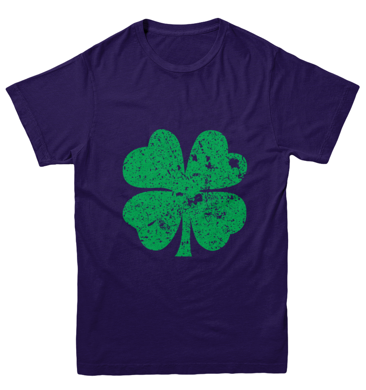 Distressed Green Four Leaf Clover - St. Patrick's Day Youth T-Shirt - Picture 10 of 20