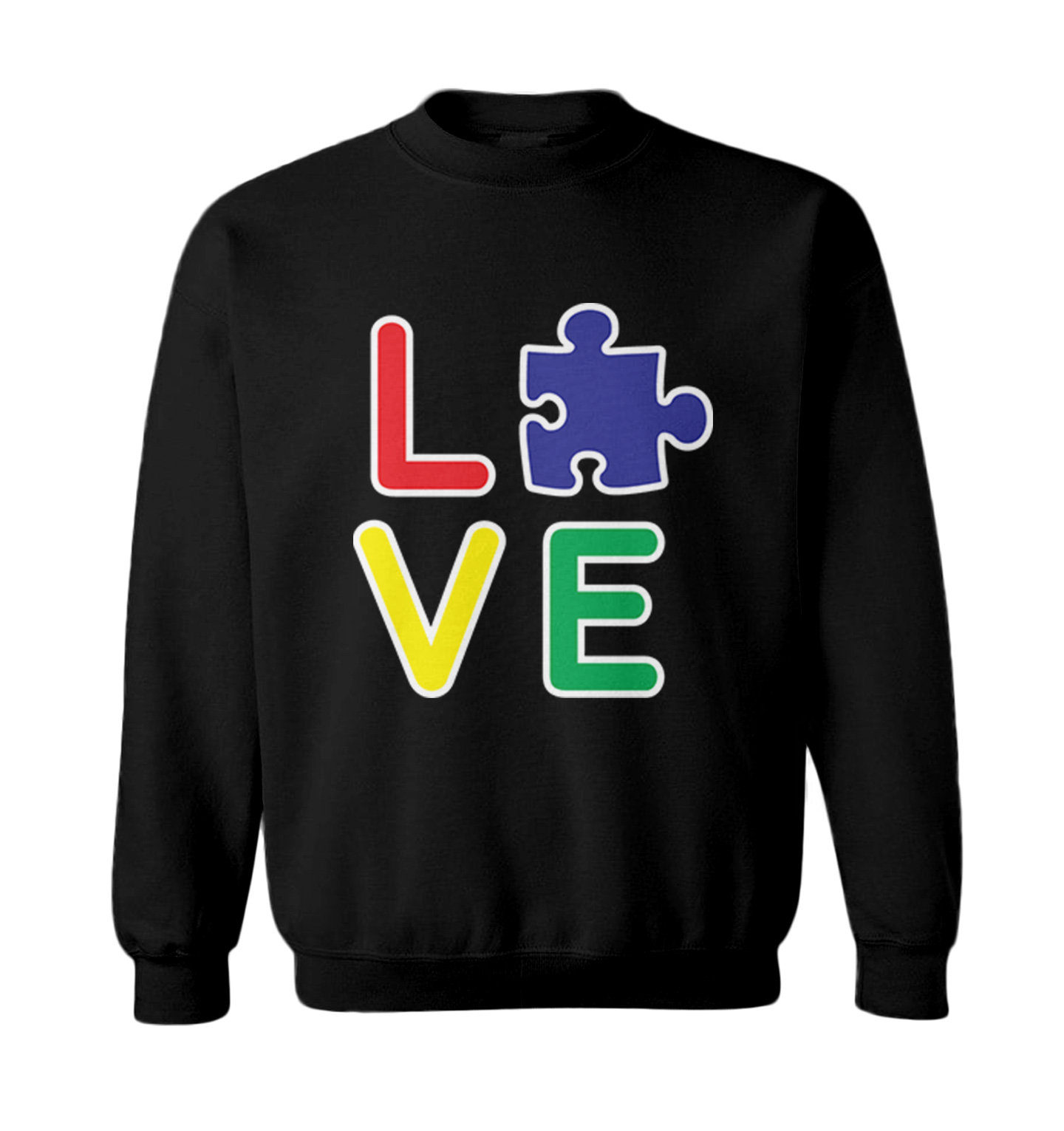 Love Autism - Autistic Awareness Puzzle Piece Toddler Crewneck Sweater - Picture 2 of 8