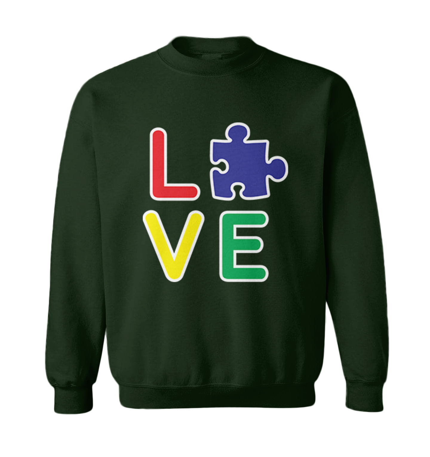 Love Autism - Autistic Awareness Puzzle Piece Toddler Crewneck Sweater - Picture 3 of 8