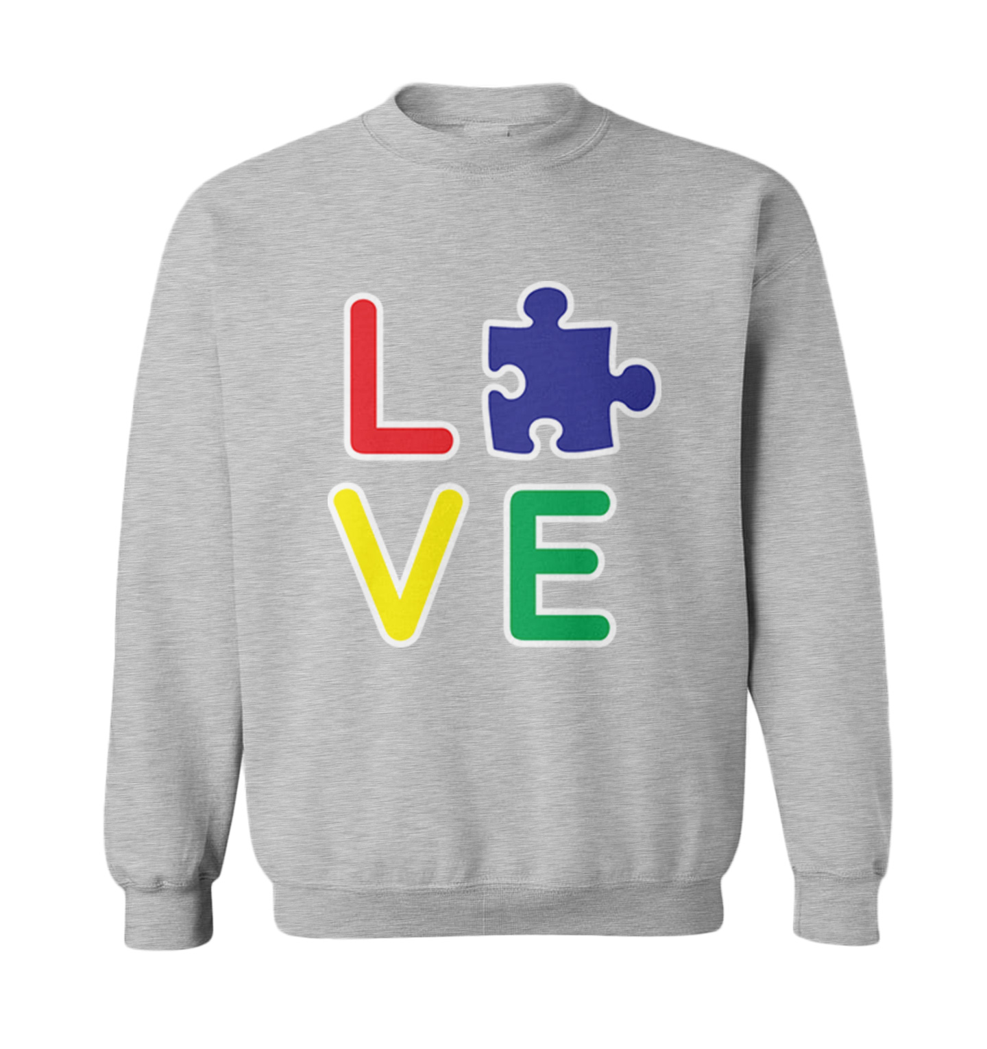 Love Autism - Autistic Awareness Puzzle Piece Toddler Crewneck Sweater - Picture 4 of 8