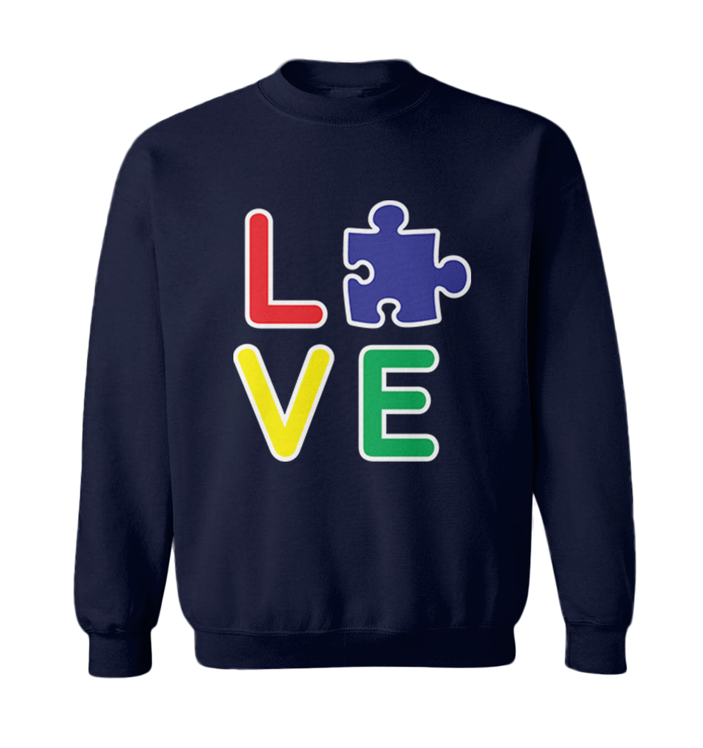 Love Autism - Autistic Awareness Puzzle Piece Toddler Crewneck Sweater - Picture 5 of 8