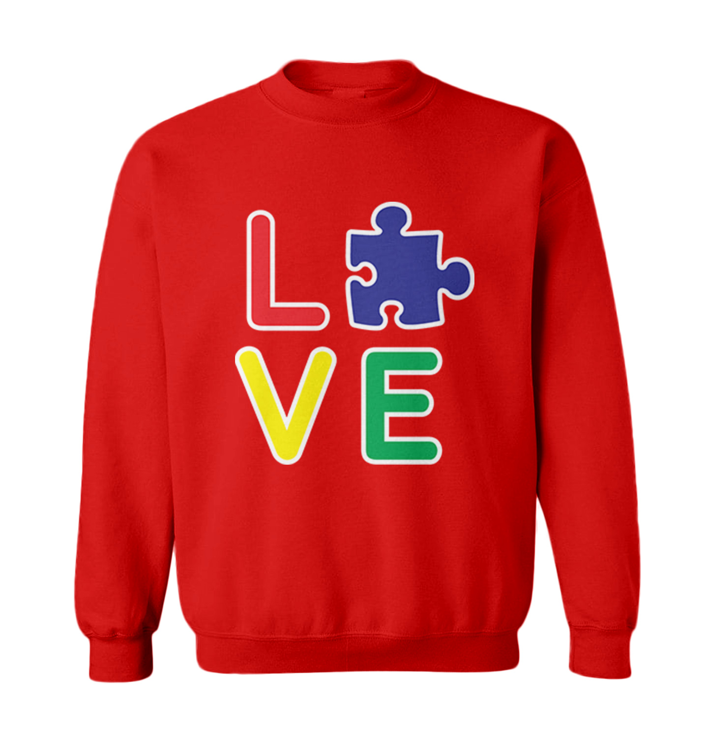 Love Autism - Autistic Awareness Puzzle Piece Toddler Crewneck Sweater - Picture 7 of 8