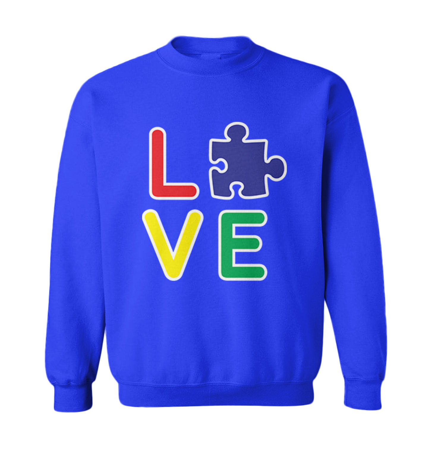 Love Autism - Autistic Awareness Puzzle Piece Toddler Crewneck Sweater - Picture 8 of 8