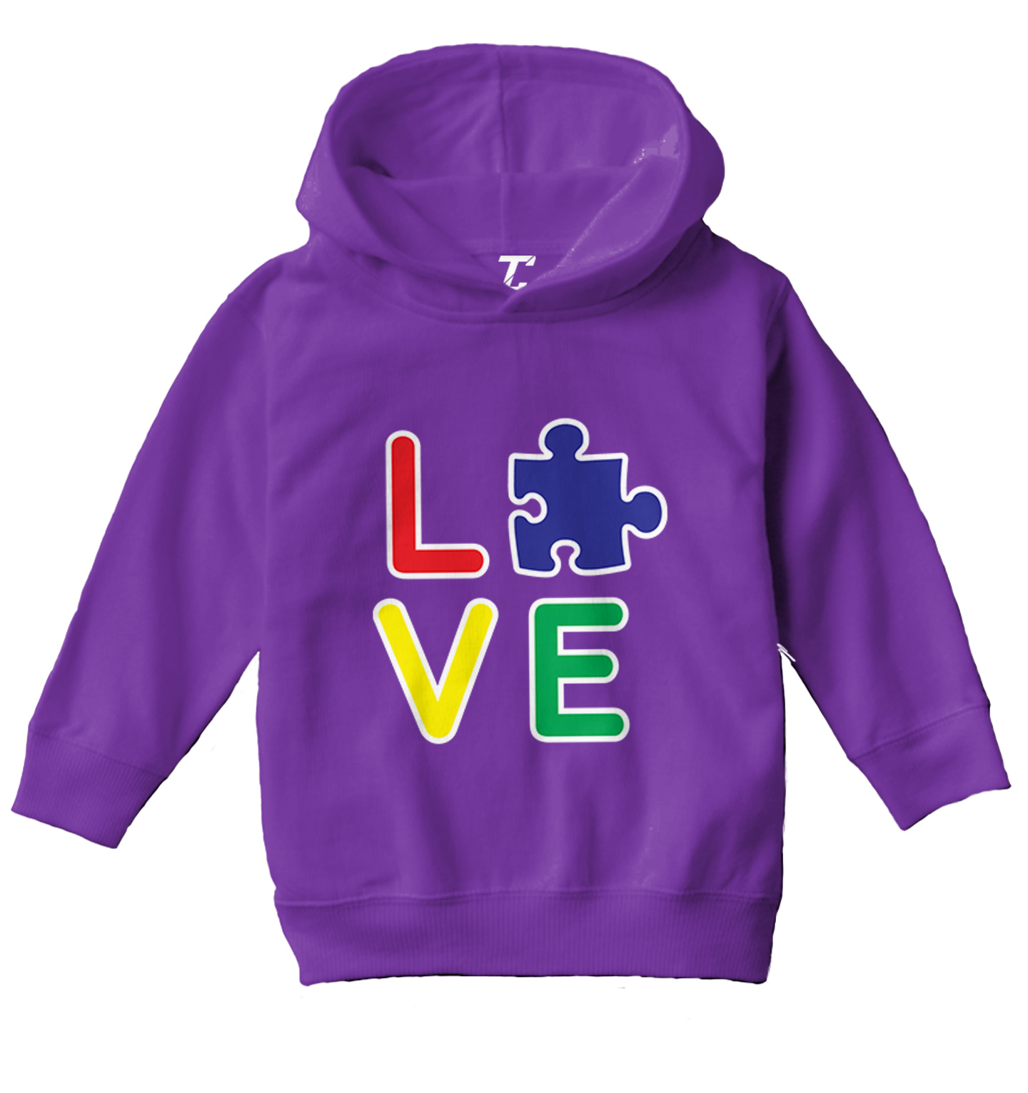Love Autism - Autistic Awareness Puzzle Piece Toddler/Youth Hoodie - Picture 9 of 12