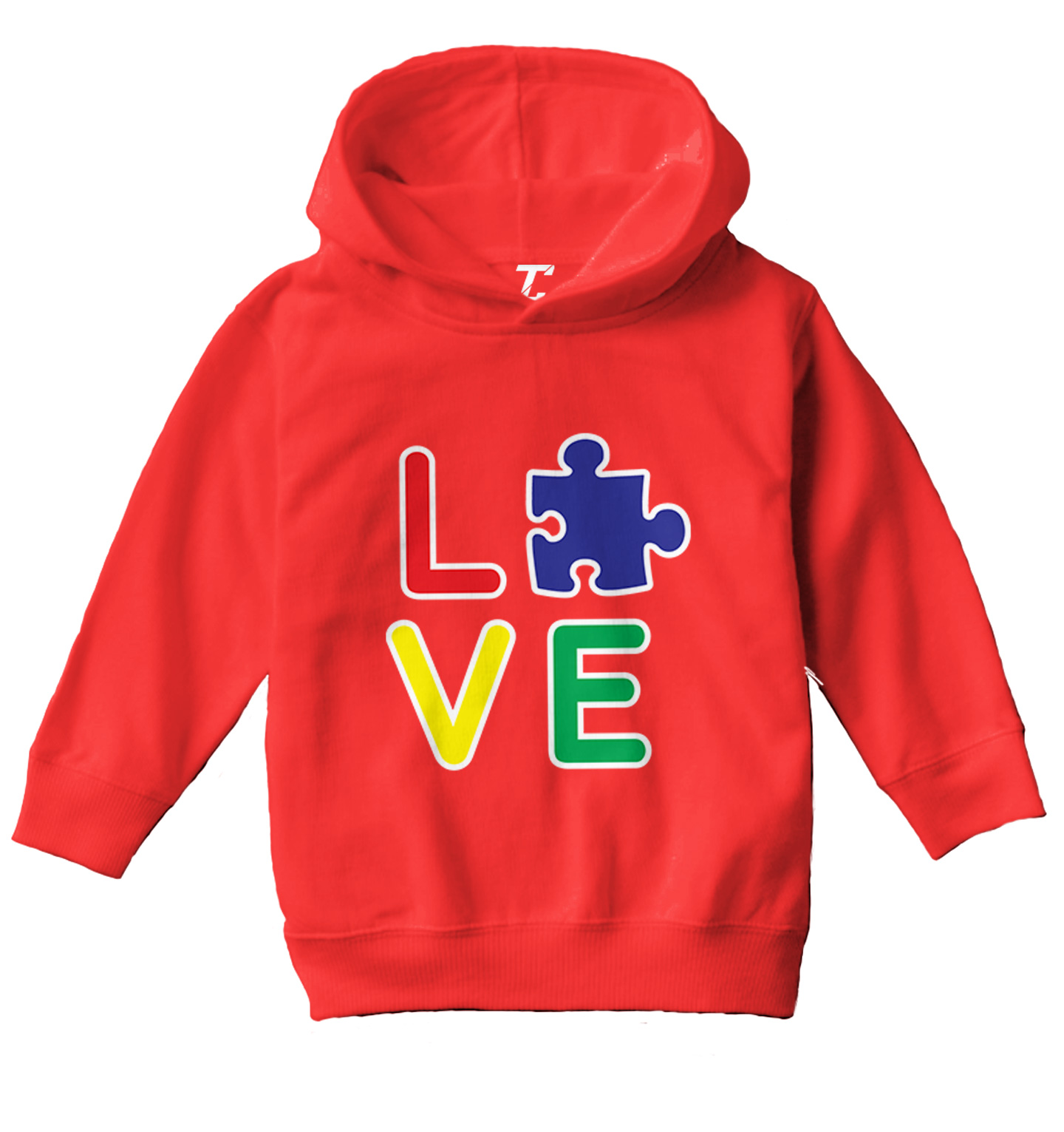 Love Autism - Autistic Awareness Puzzle Piece Toddler/Youth Hoodie - Picture 10 of 12