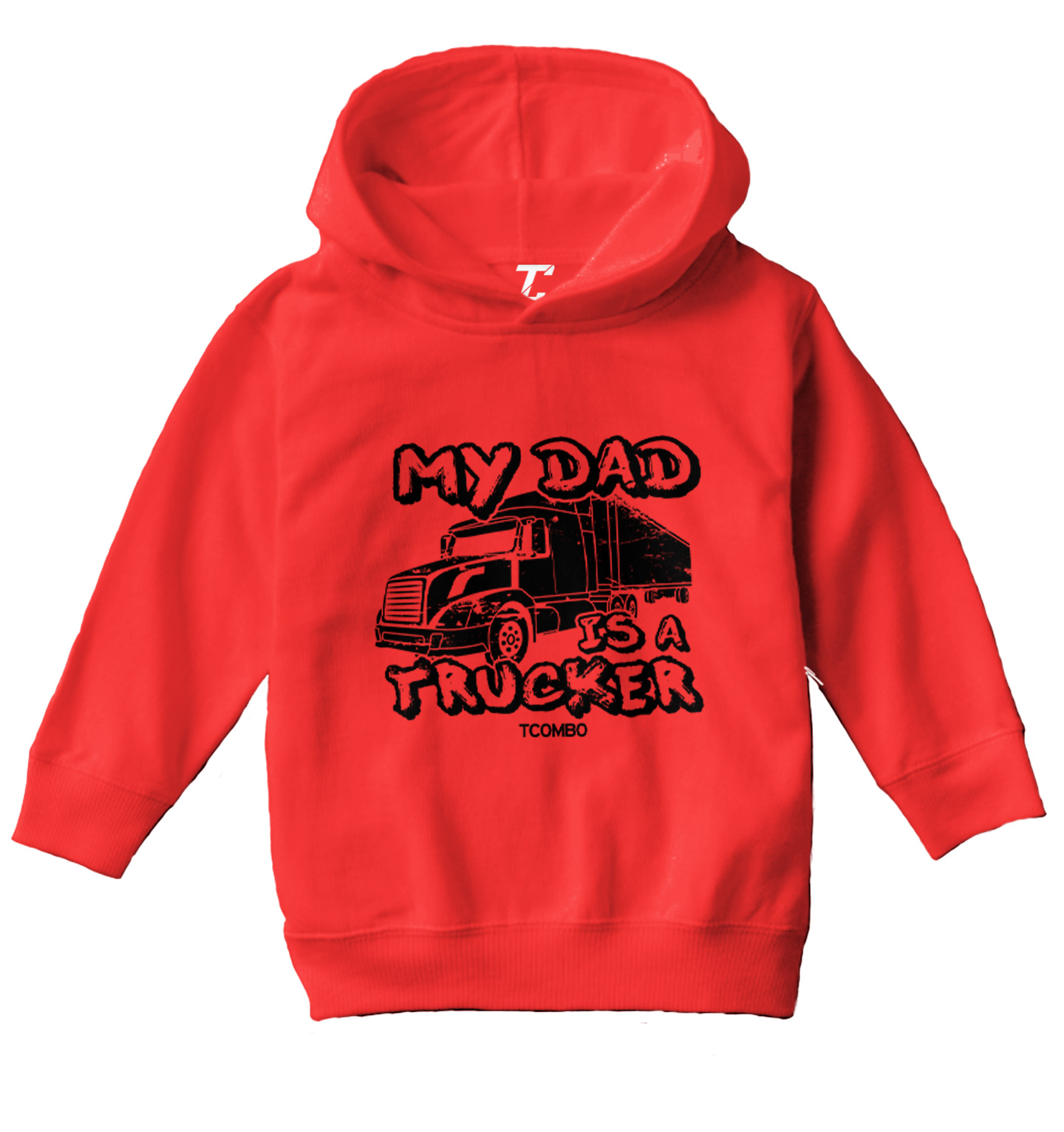 My Dad Is A Trucker - Truck Road Trip Hero Son Daughter Toddler/Youth Hoodie - Picture 8 of 10