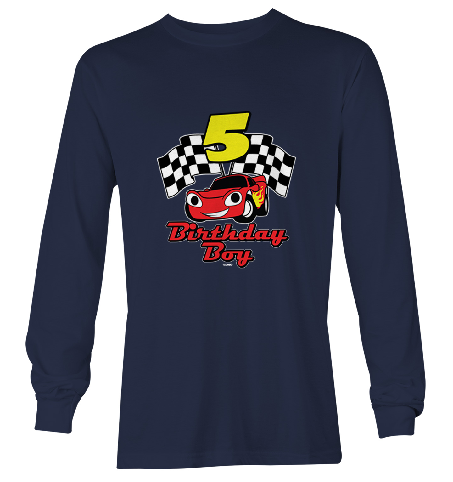 Birthday Boy Car 5 - Five Year Old Checkered Flag Racing Youth T-Shirt - Picture 17 of 20