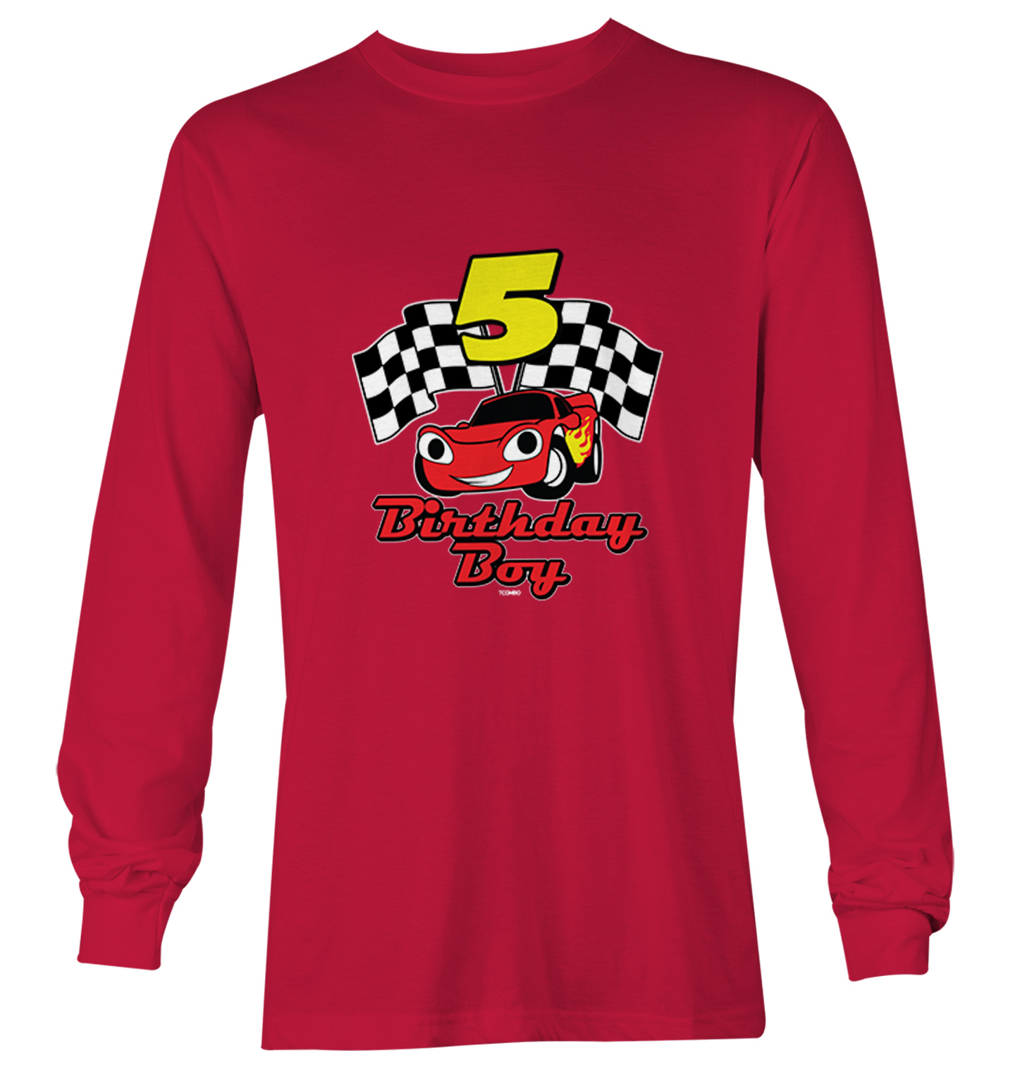 Birthday Boy Car 5 - Five Year Old Checkered Flag Racing Youth T-Shirt - Picture 19 of 20
